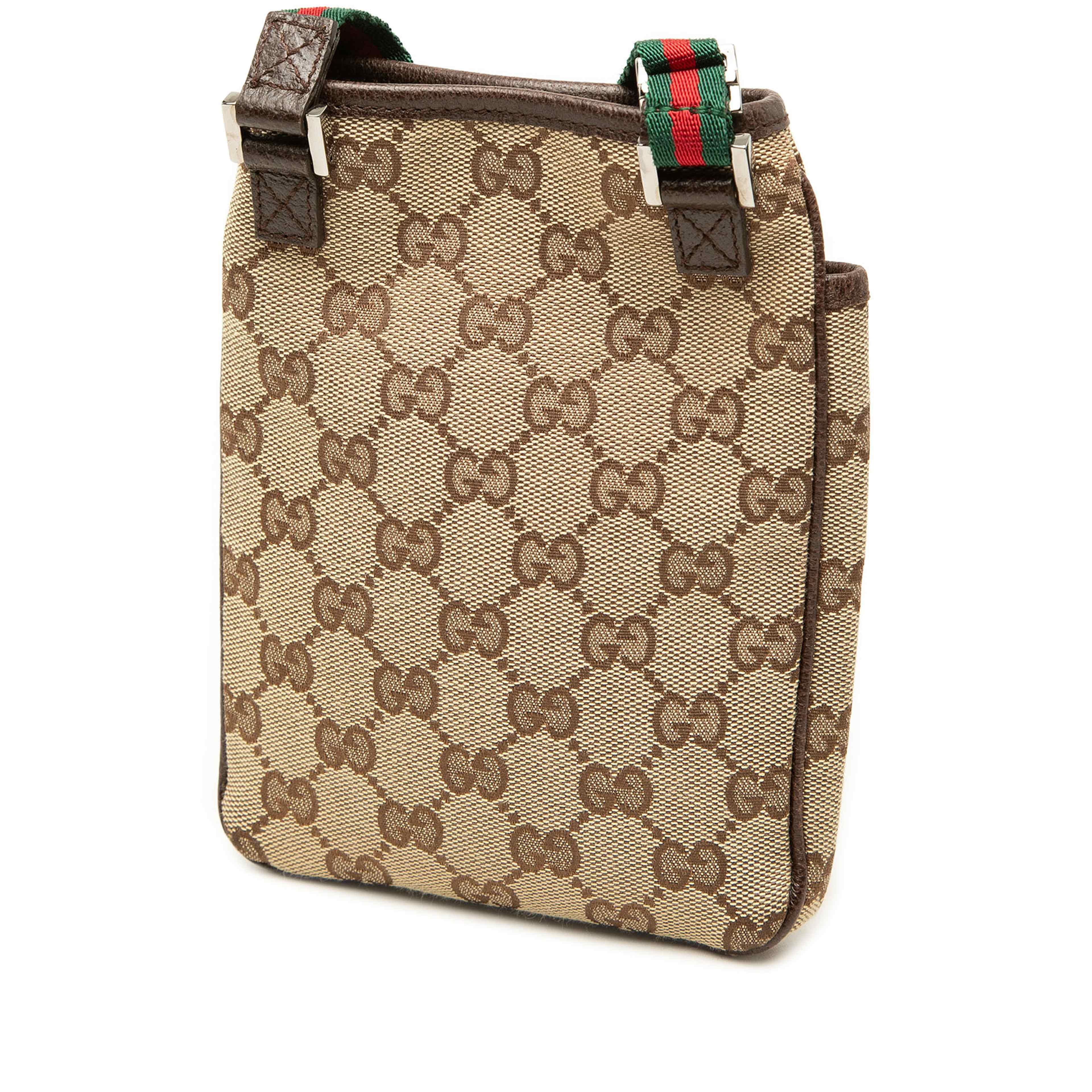 Gucci Gg Canvas Web Crossbody, från Luxclusif, i färgen beige. Klicka för att öppna bilden i stort format