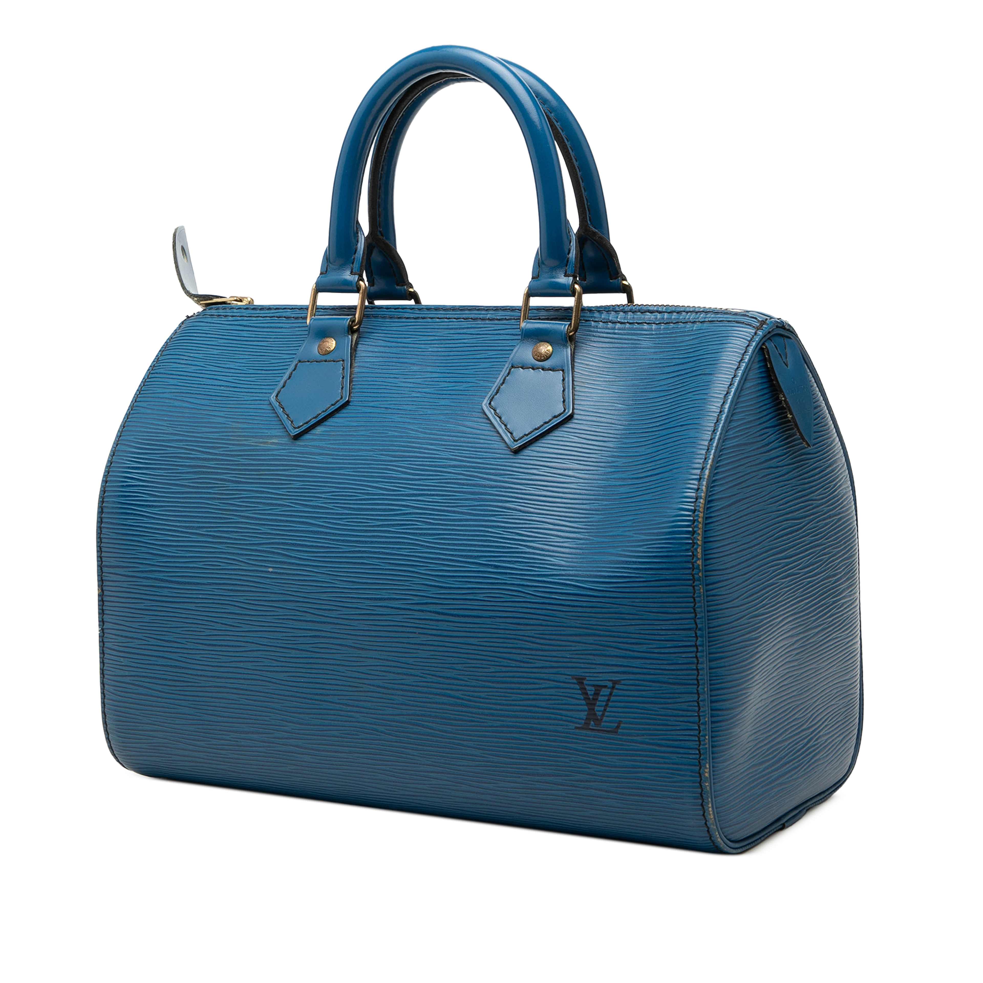 Louis Vuitton Epi Speedy 25, från Luxclusif, i färgen blå. Klicka för att öppna bilden i stort format