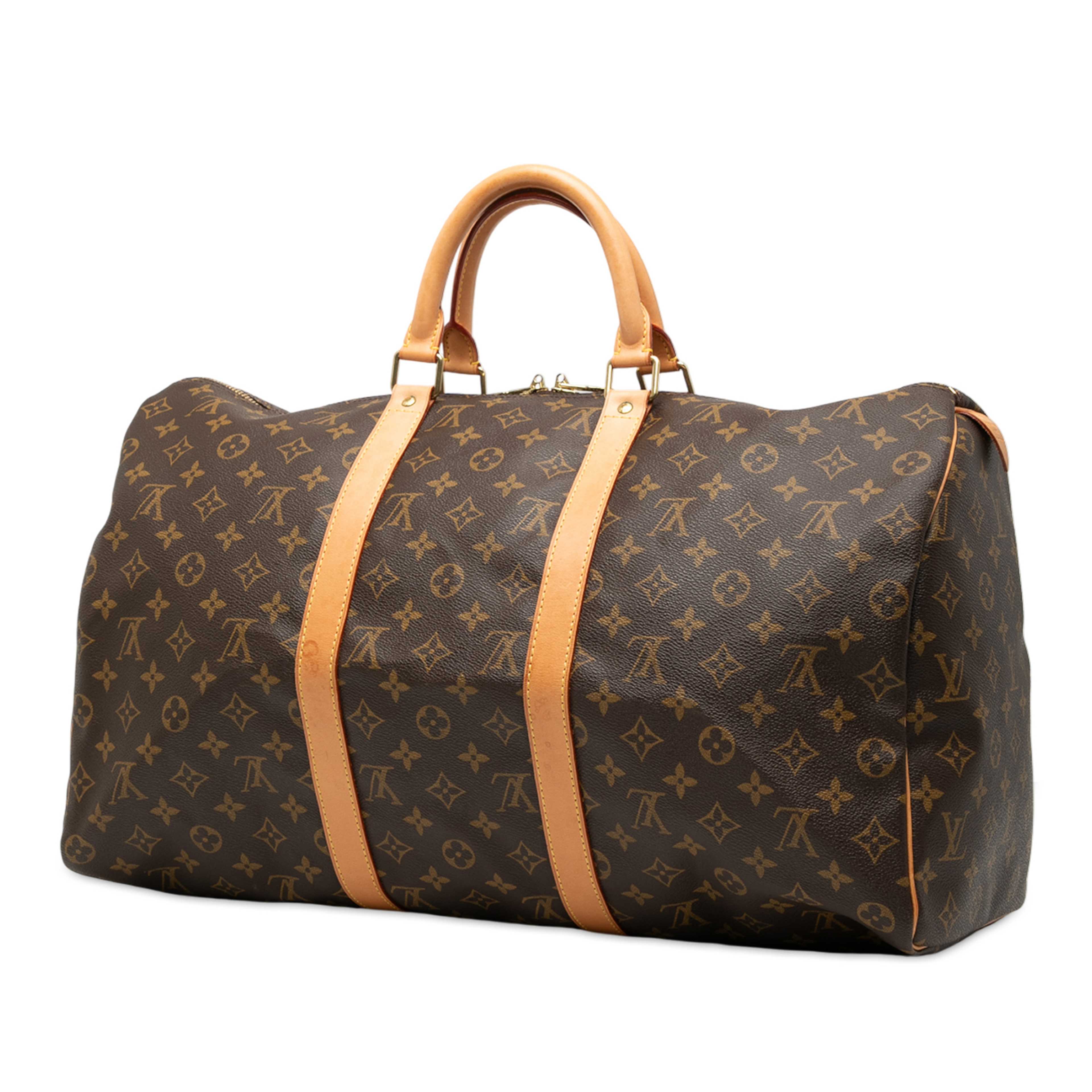 Louis Vuitton Monogram Keepall 50, från Luxclusif, i färgen brown. Klicka för att öppna bilden i stort format