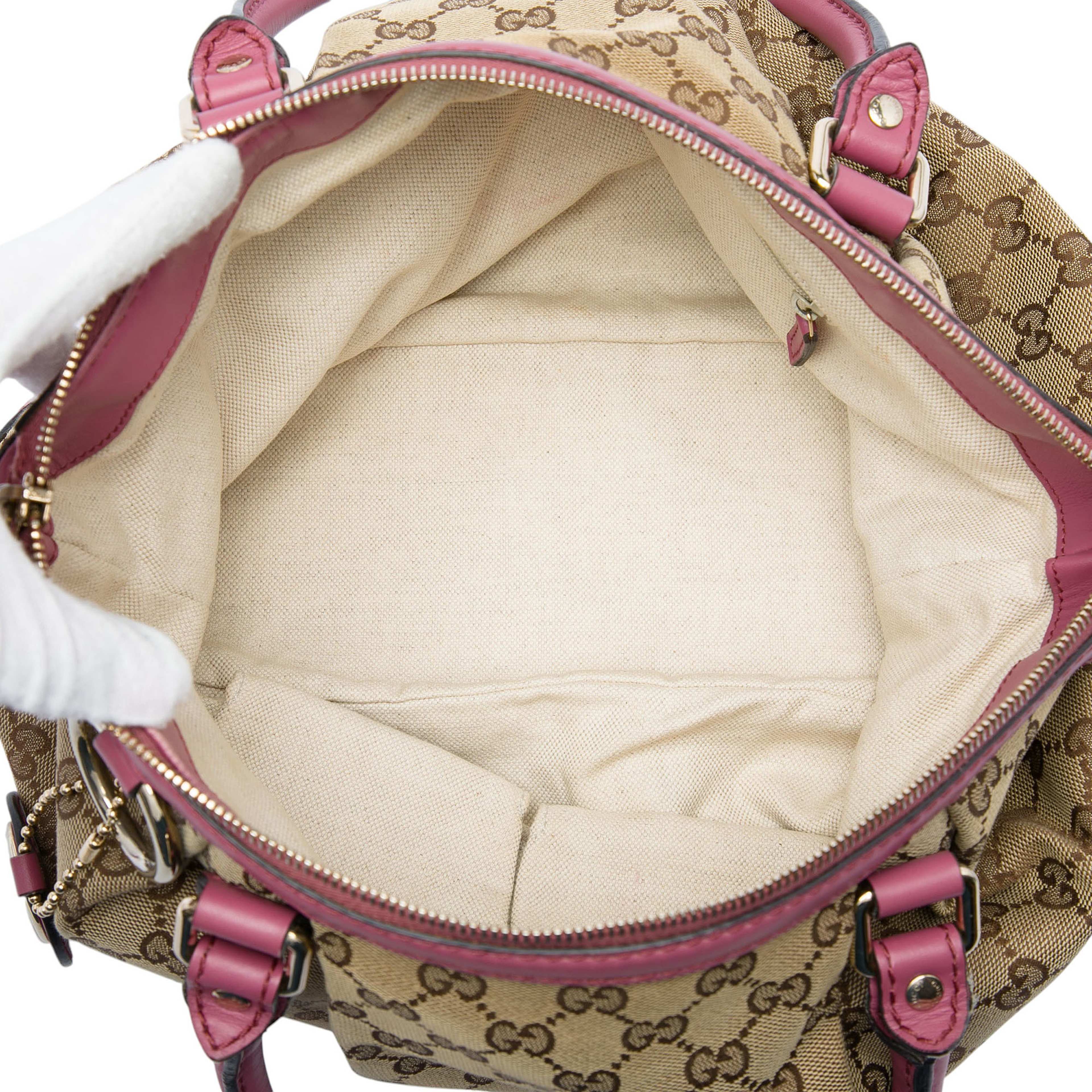 Gucci Gg Canvas Sukey Satchel, från Luxclusif, i färgen rosa. Klicka för att öppna bilden i stort format