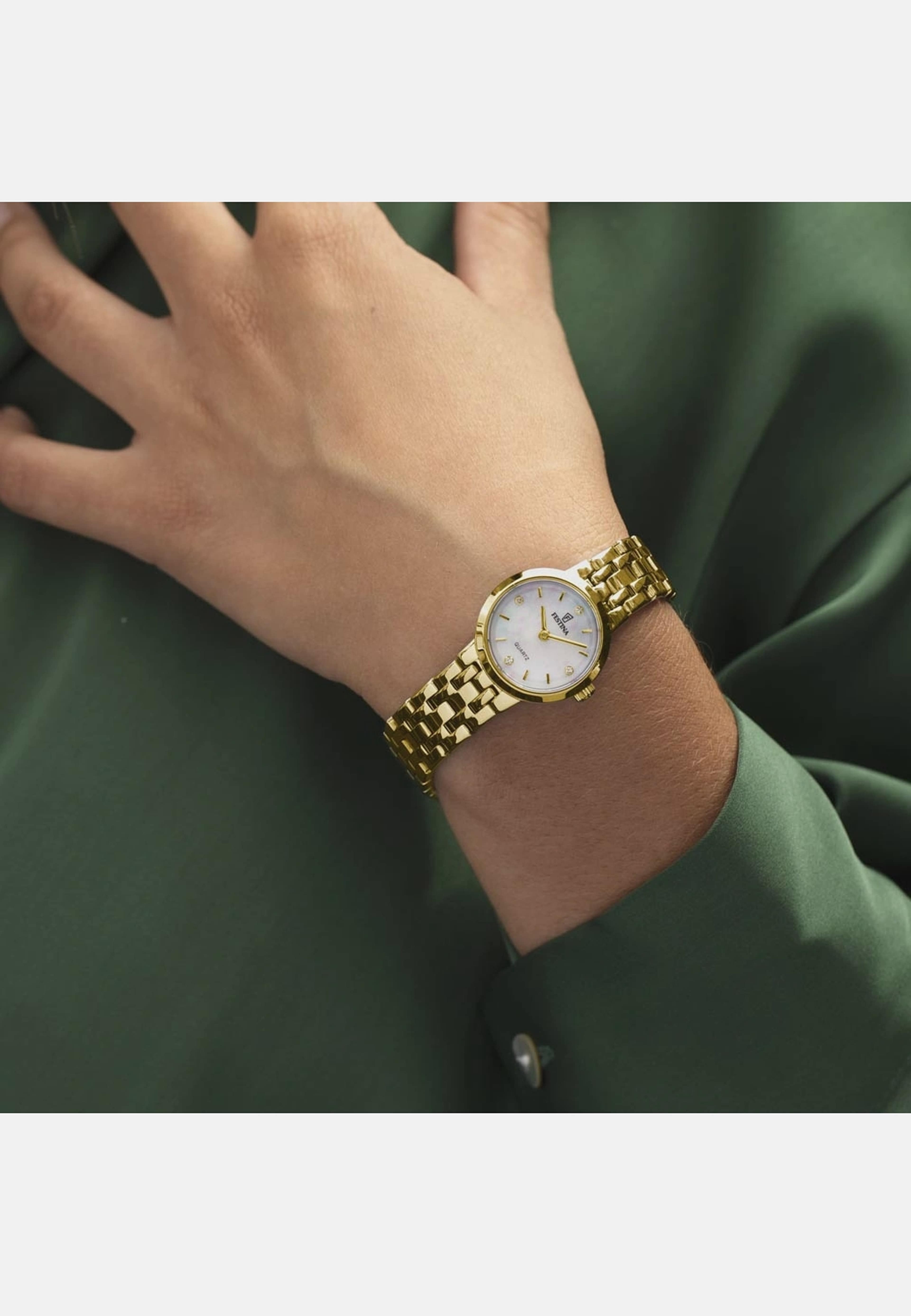 Festina Mademoiselle Dam Pärlemor/guld - F20748/1, från Festina, i färgen gold. Klicka för att öppna bilden i stort format
