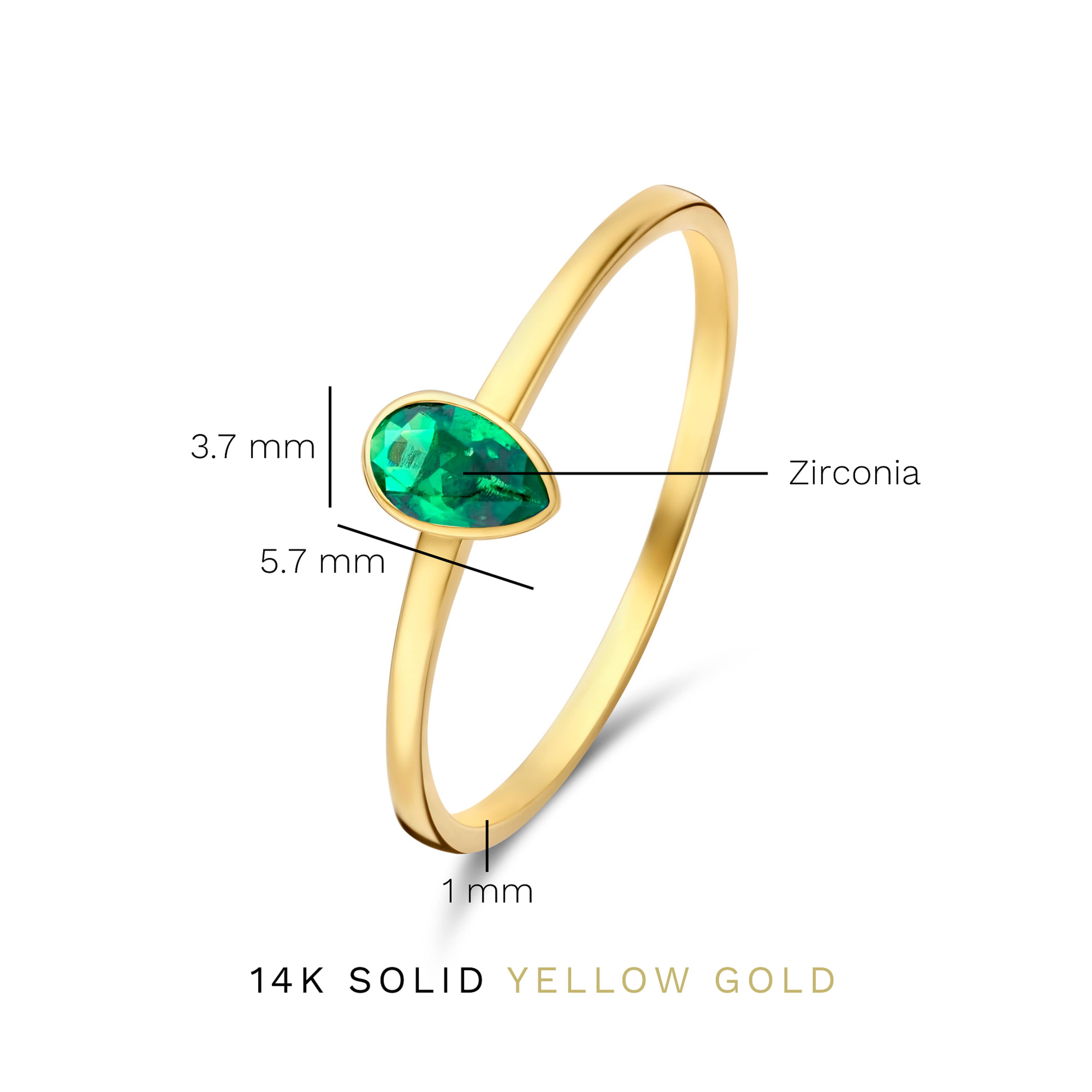 Baguette Olivia Ring I 14k Guld, från Isabel Bernard, i färgen guld. Klicka för att öppna bilden i stort format