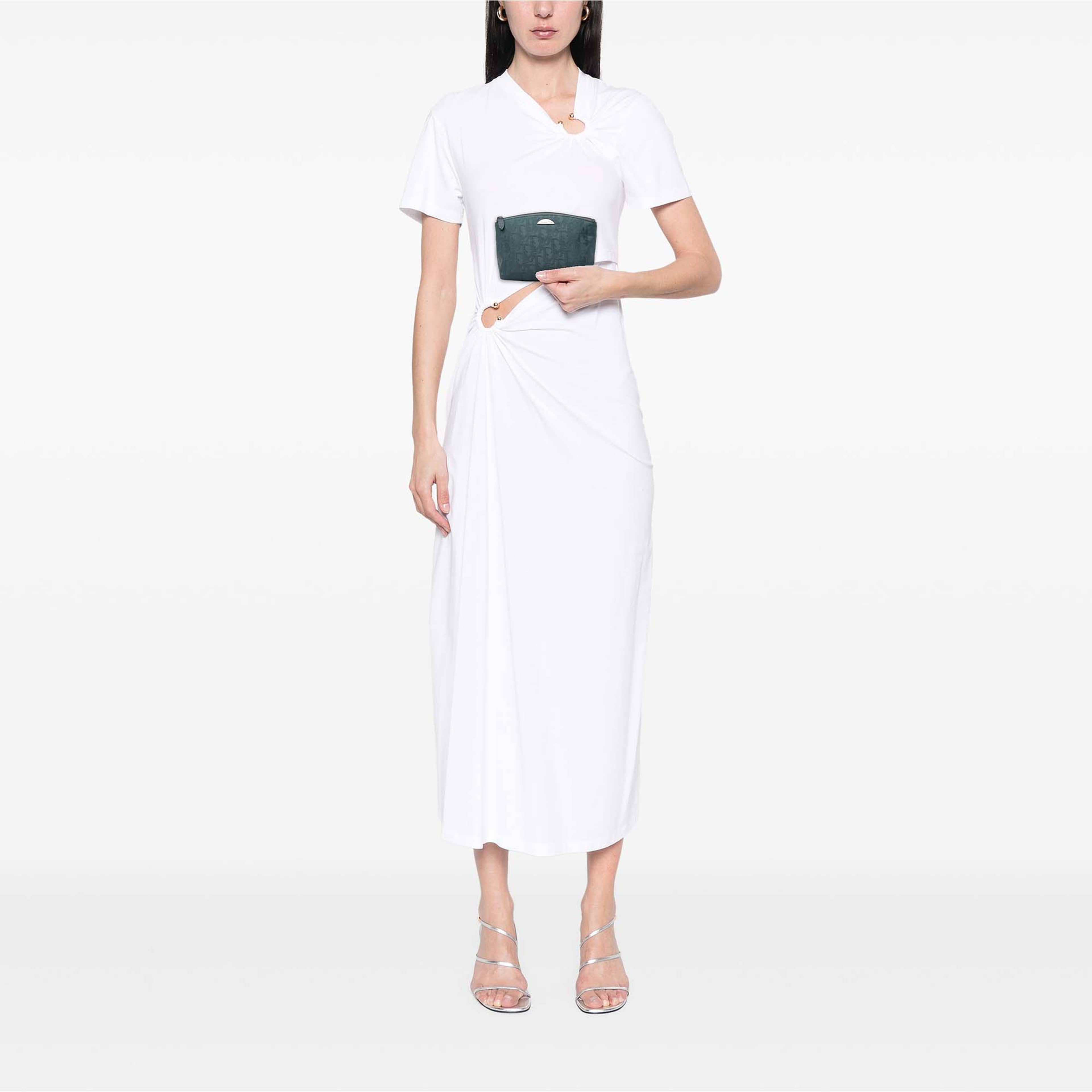 Dior Diorissimo Trotter Canvas Pouch, från Luxclusif, i färgen blå. Klicka för att öppna bilden i stort format
