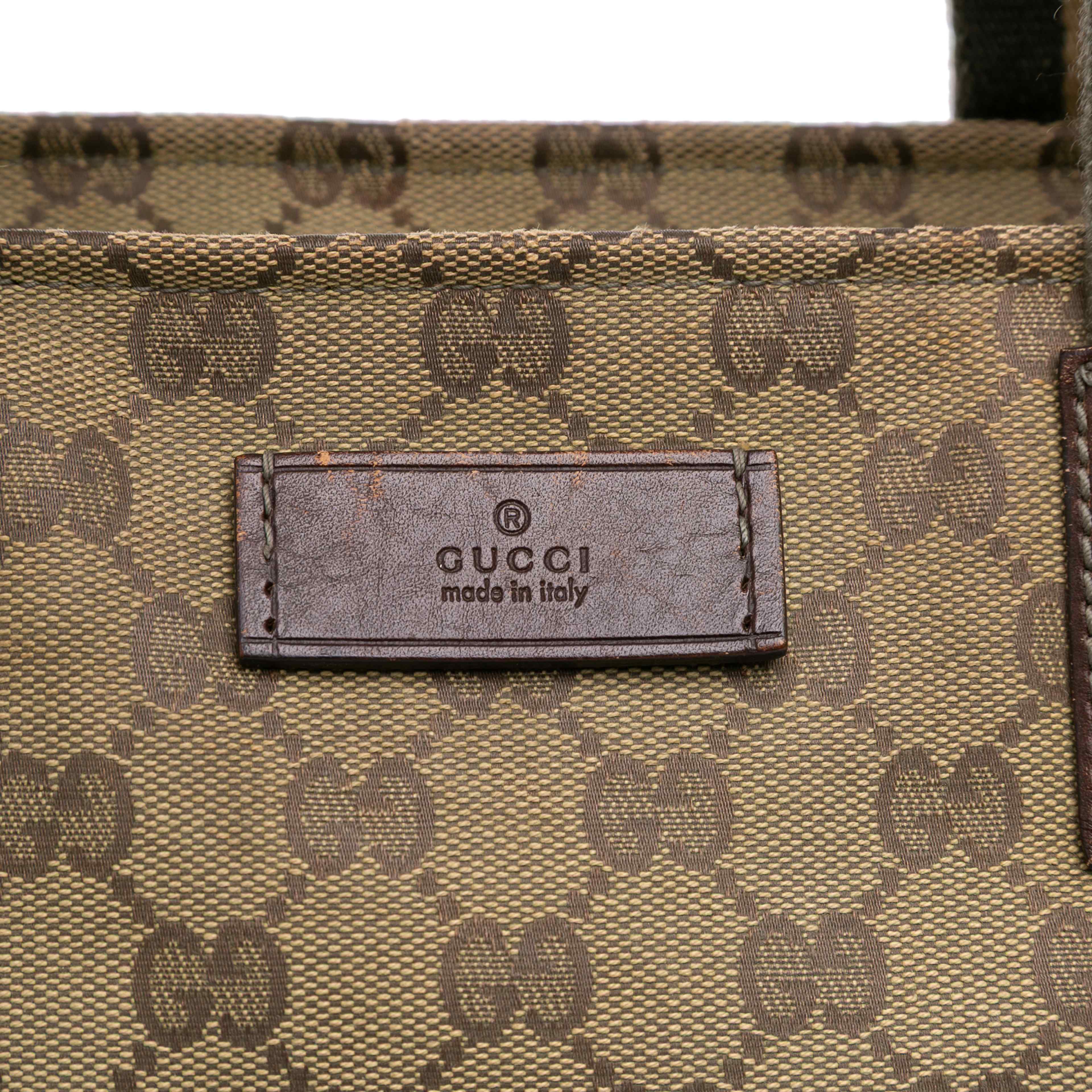 Gucci Gg Canvas Web Tote, från Luxclusif, i färgen beige. Klicka för att öppna bilden i stort format