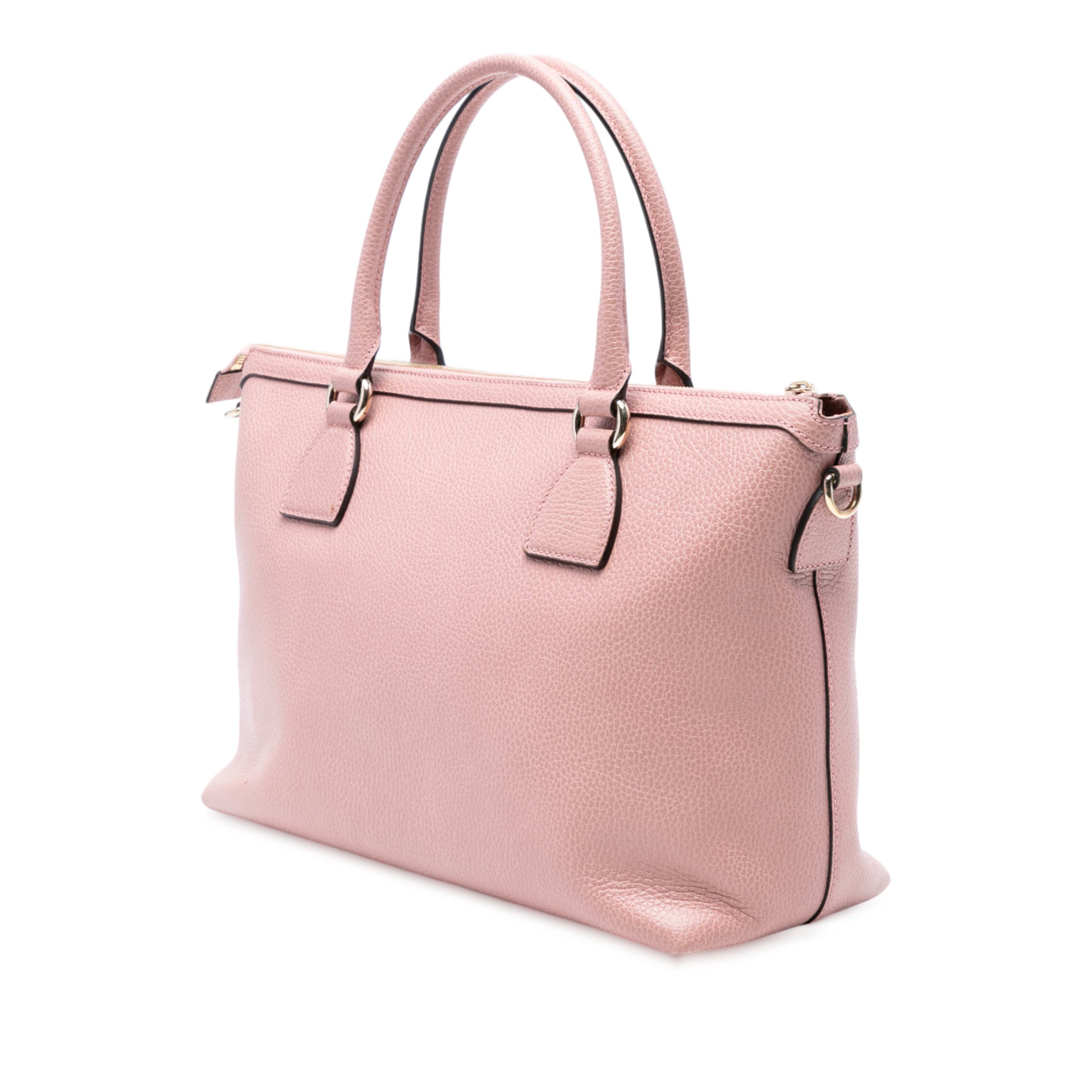 Gucci Dollar Calfskin Gg Charm Satchel, från Luxclusif, i färgen pink. Klicka för att öppna bilden i stort format