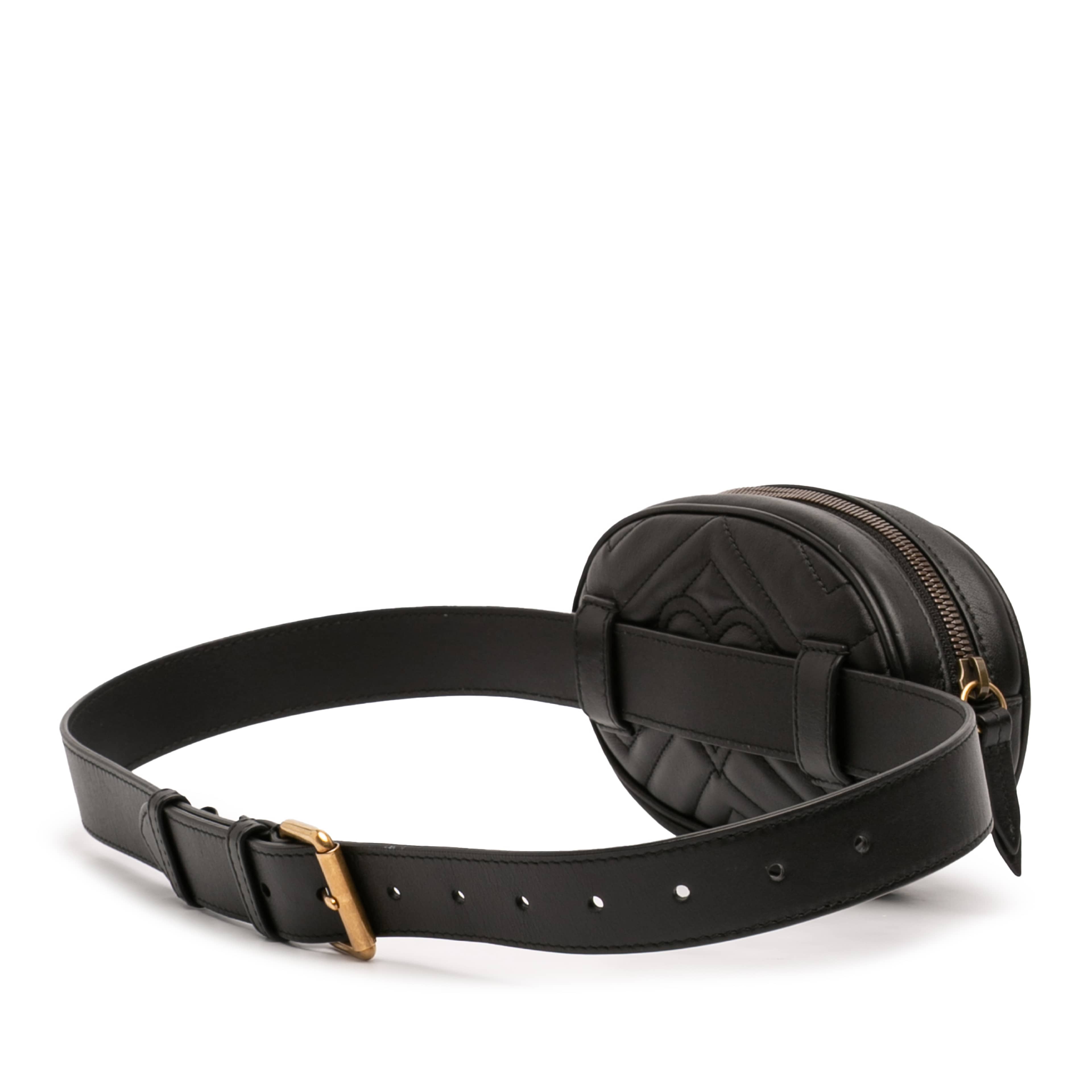 Gucci Gg Marmont Matelasse Leather Belt Bag, från Luxclusif, i färgen black. Klicka för att öppna bilden i stort format