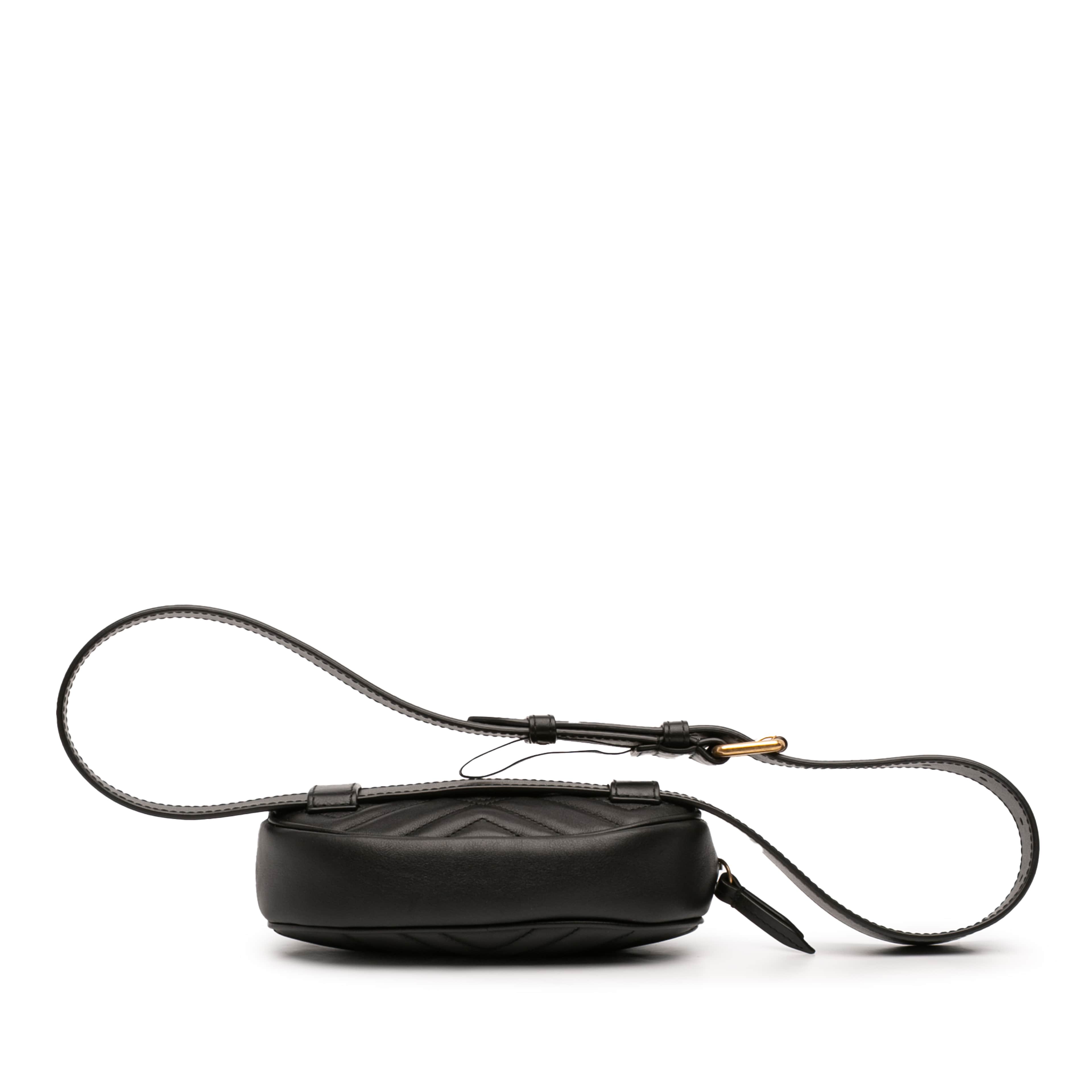 Gucci Gg Marmont Matelasse Leather Belt Bag, från Luxclusif, i färgen black. Klicka för att öppna bilden i stort format