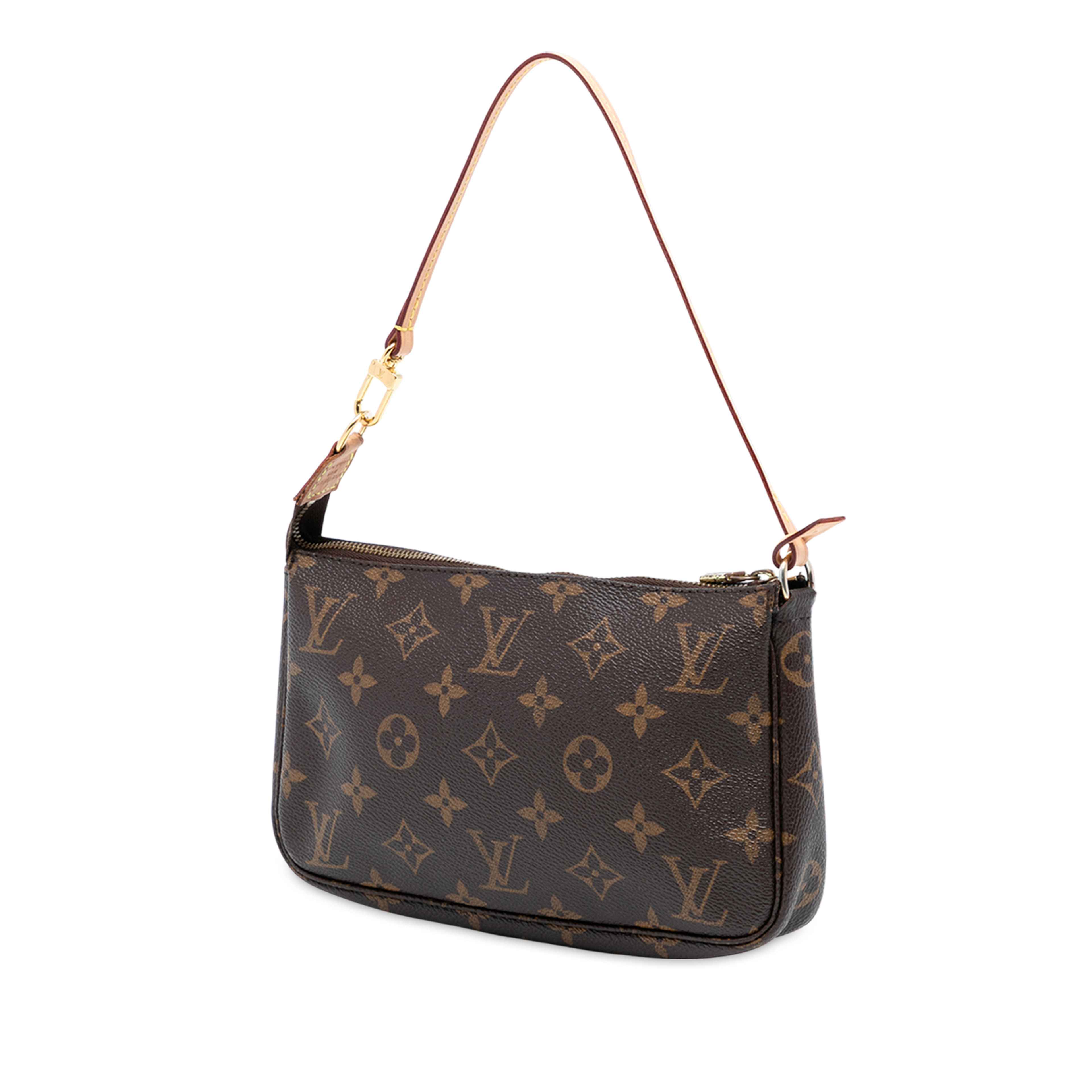 Louis Vuitton Monogram Pochette Accessoires, från Luxclusif, i färgen brown. Klicka för att öppna bilden i stort format