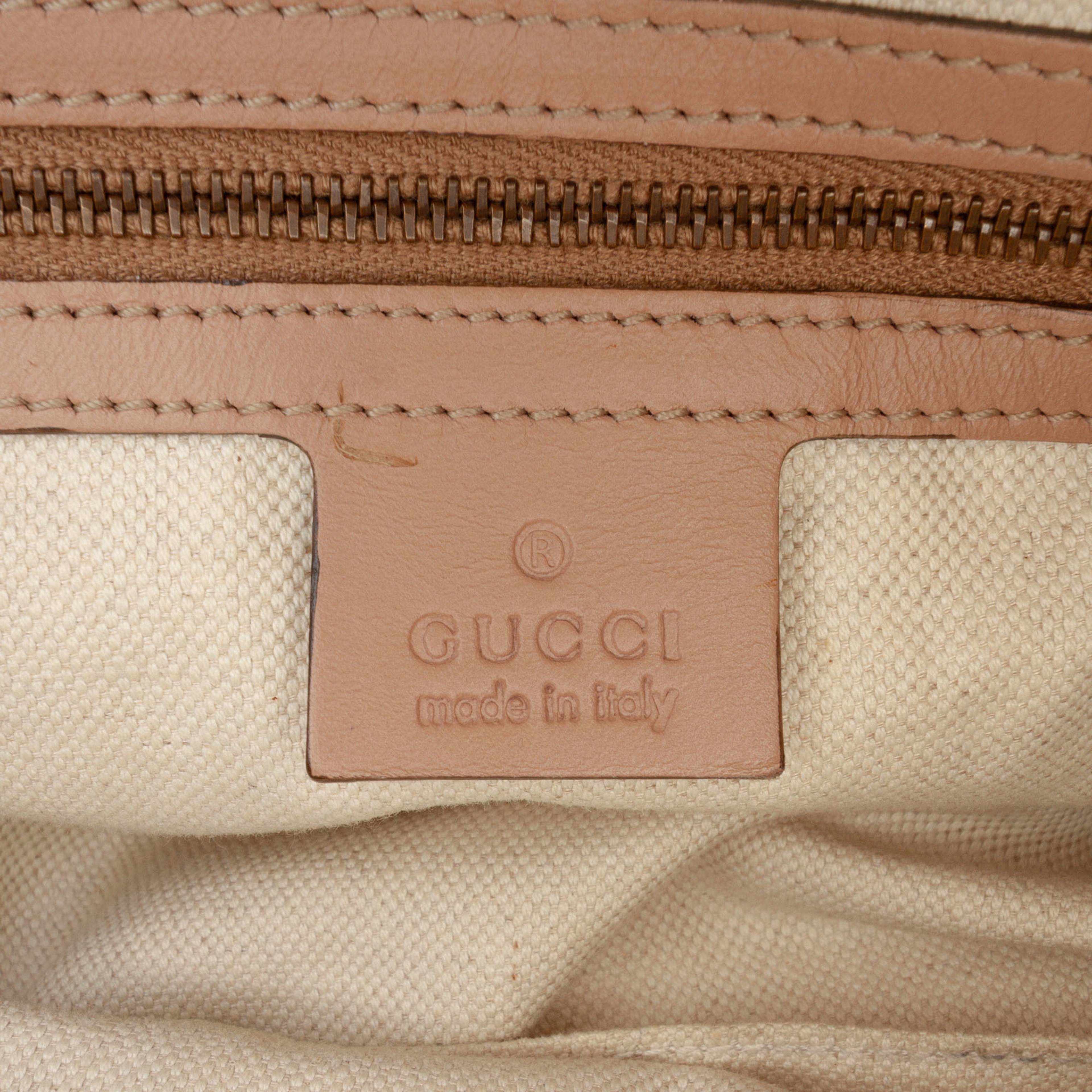 Gucci Large Guccissima Scarlett Tote, från Luxclusif, i färgen pink. Klicka för att öppna bilden i stort format