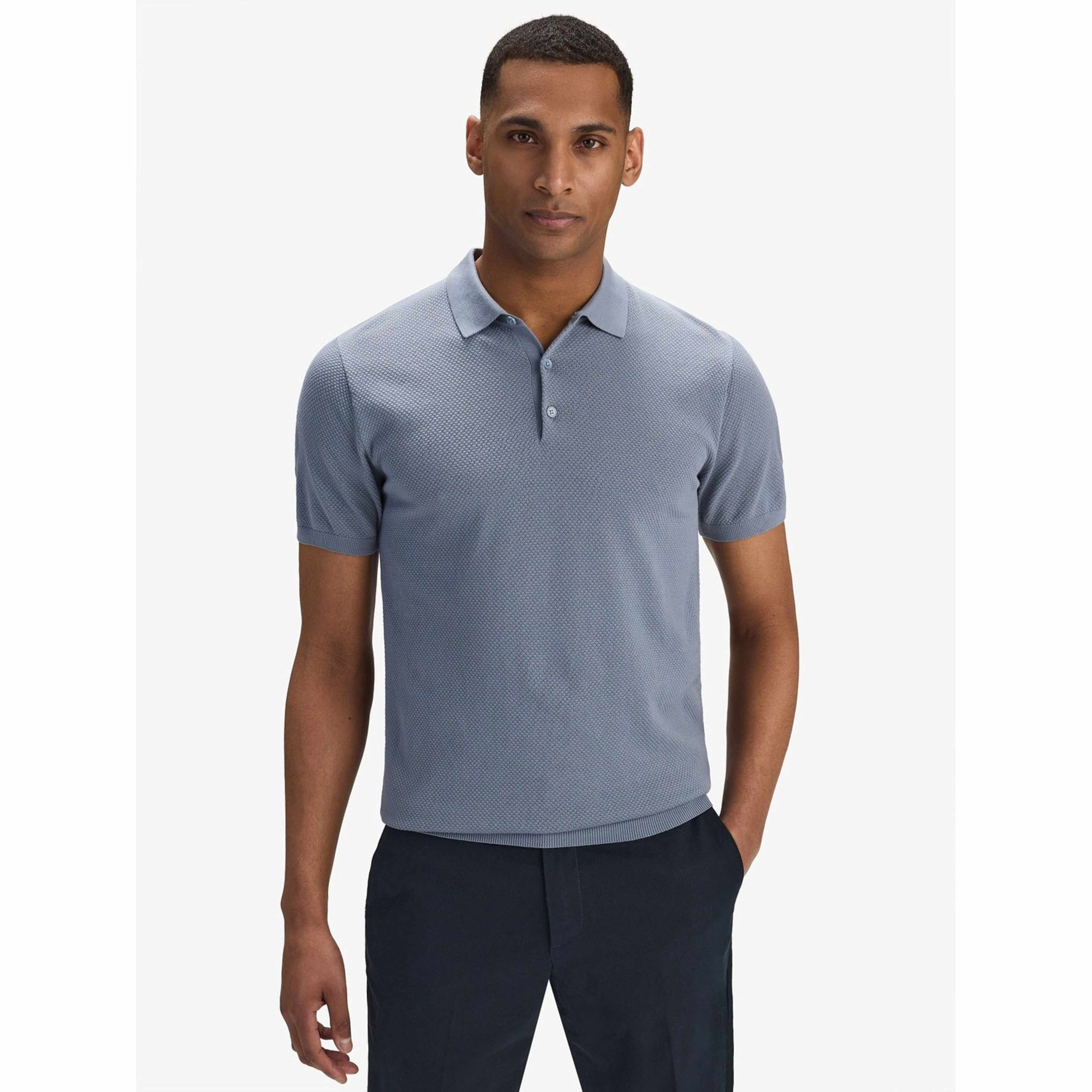 Cotton Texture Knitted Ss Polo Sweater (vincent)