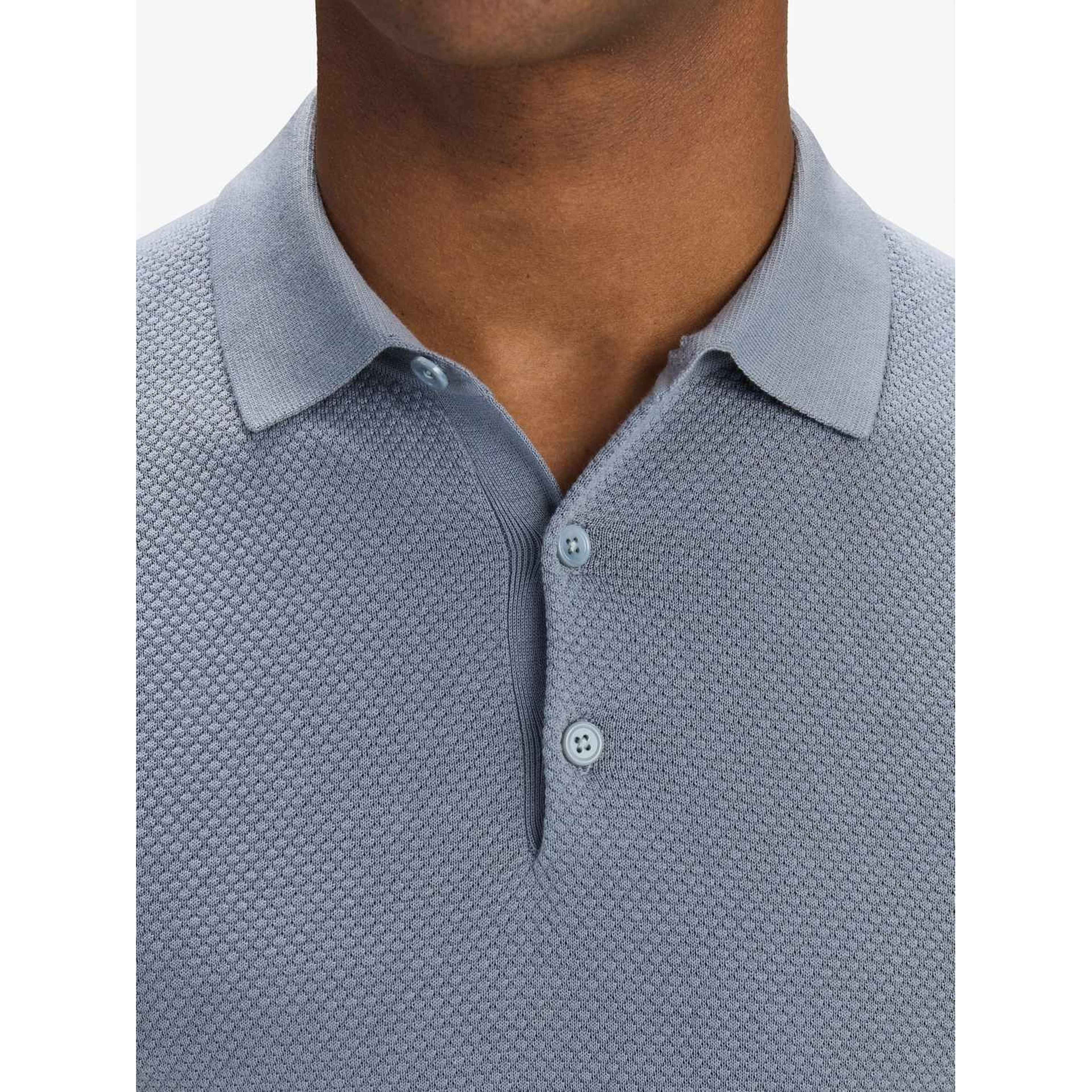 Cotton Texture Knitted Ss Polo Sweater (vincent)