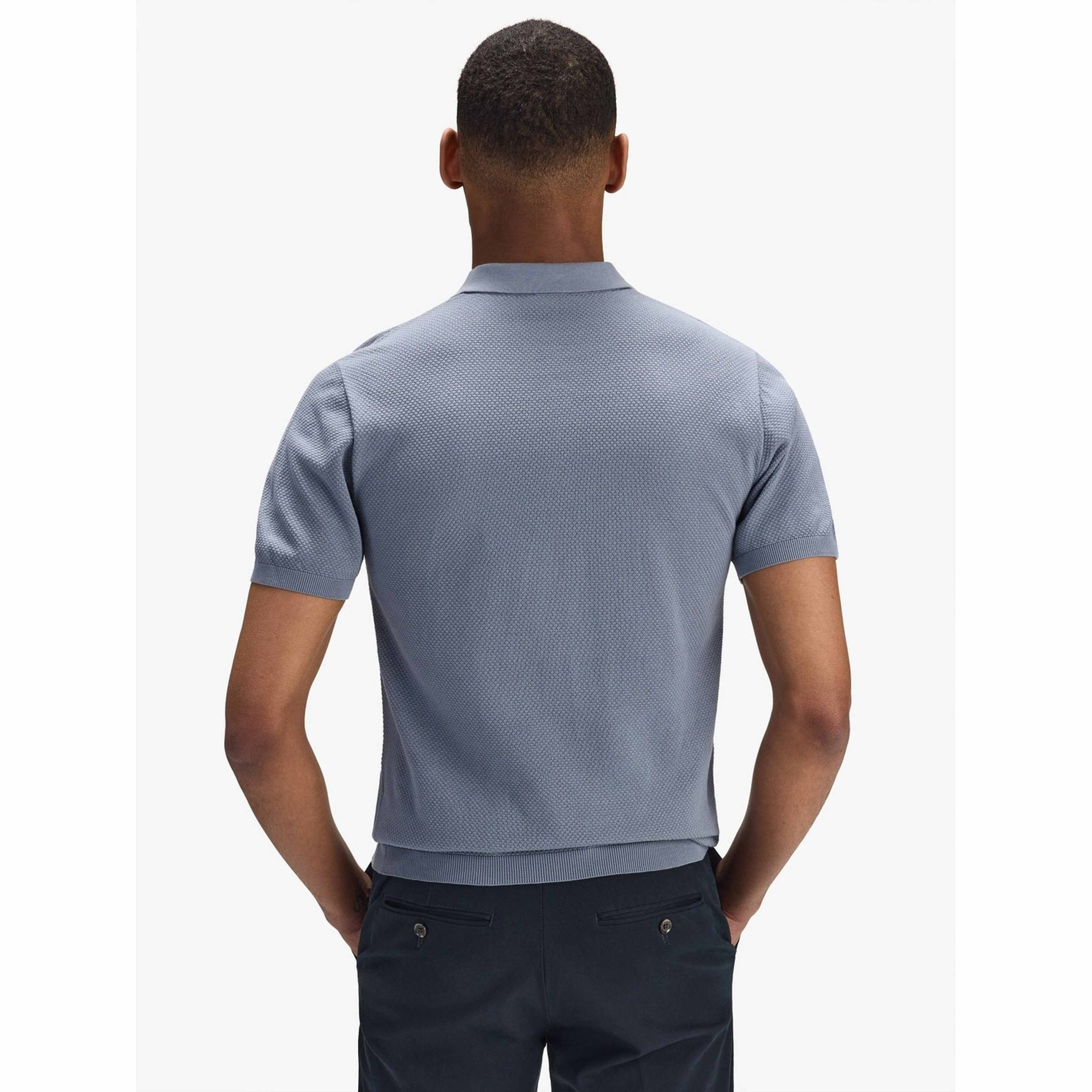 Cotton Texture Knitted Ss Polo Sweater (vincent)