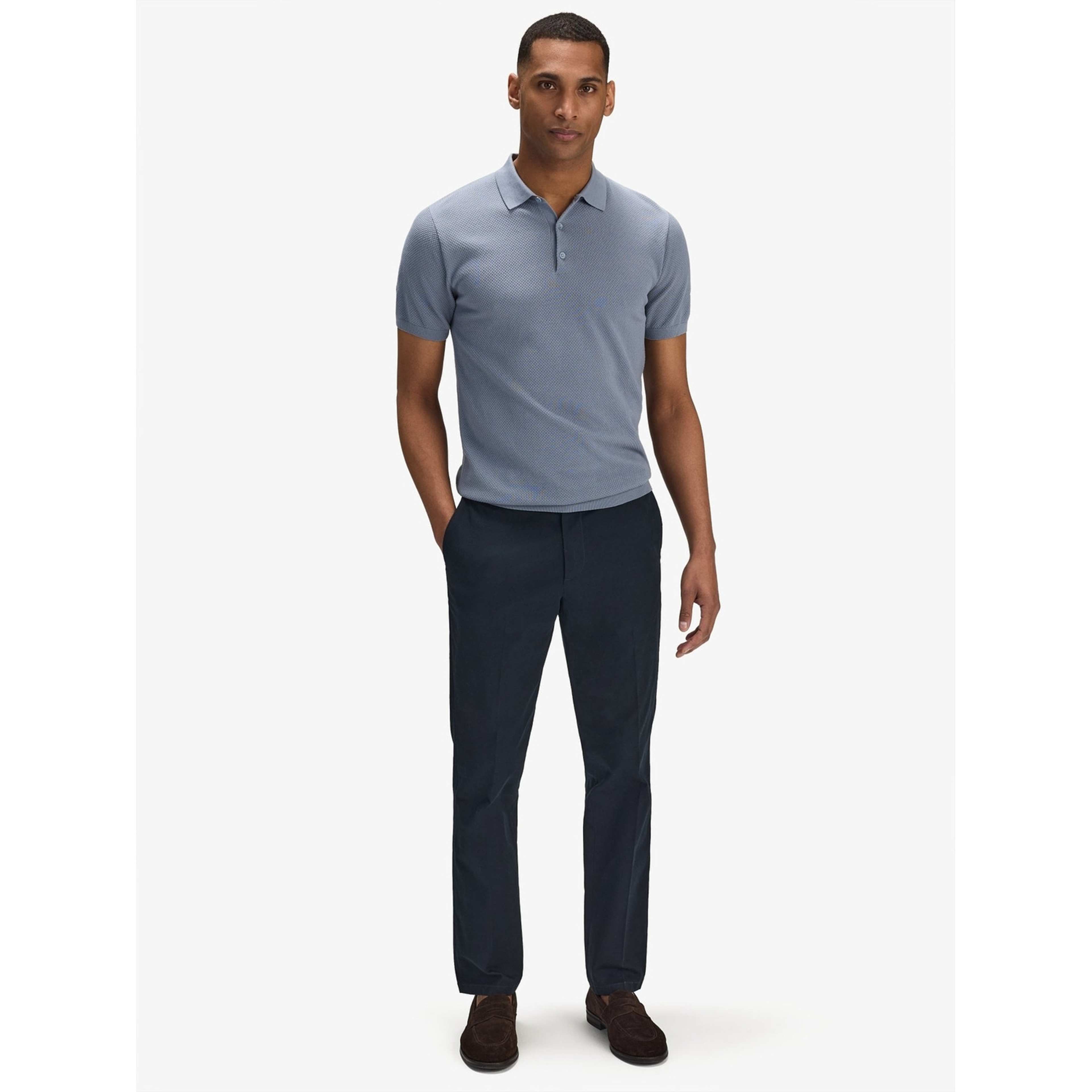 Cotton Texture Knitted Ss Polo Sweater (vincent)
