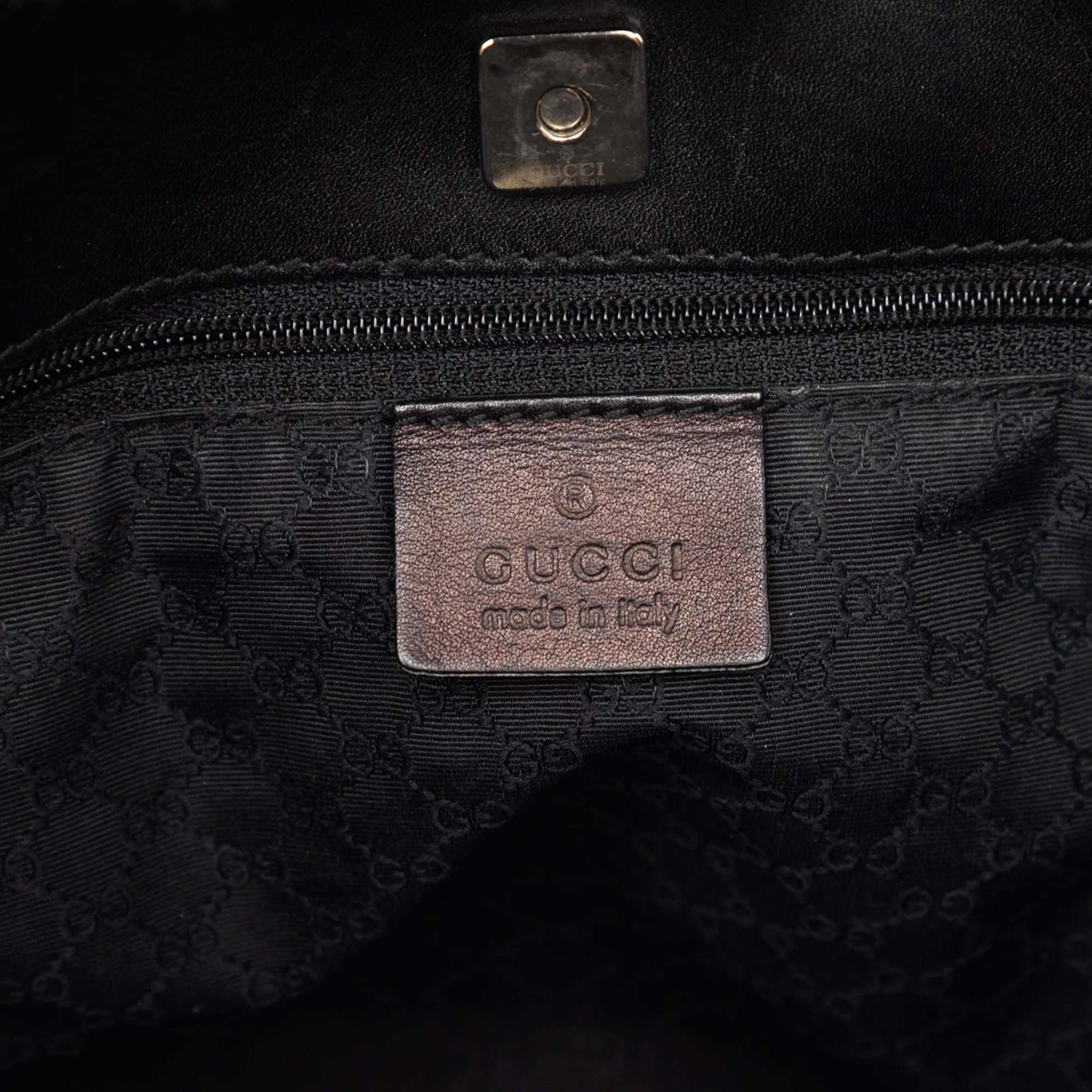 Gucci Denim Web Tote, från Luxclusif, i färgen svart. Klicka för att öppna bilden i stort format