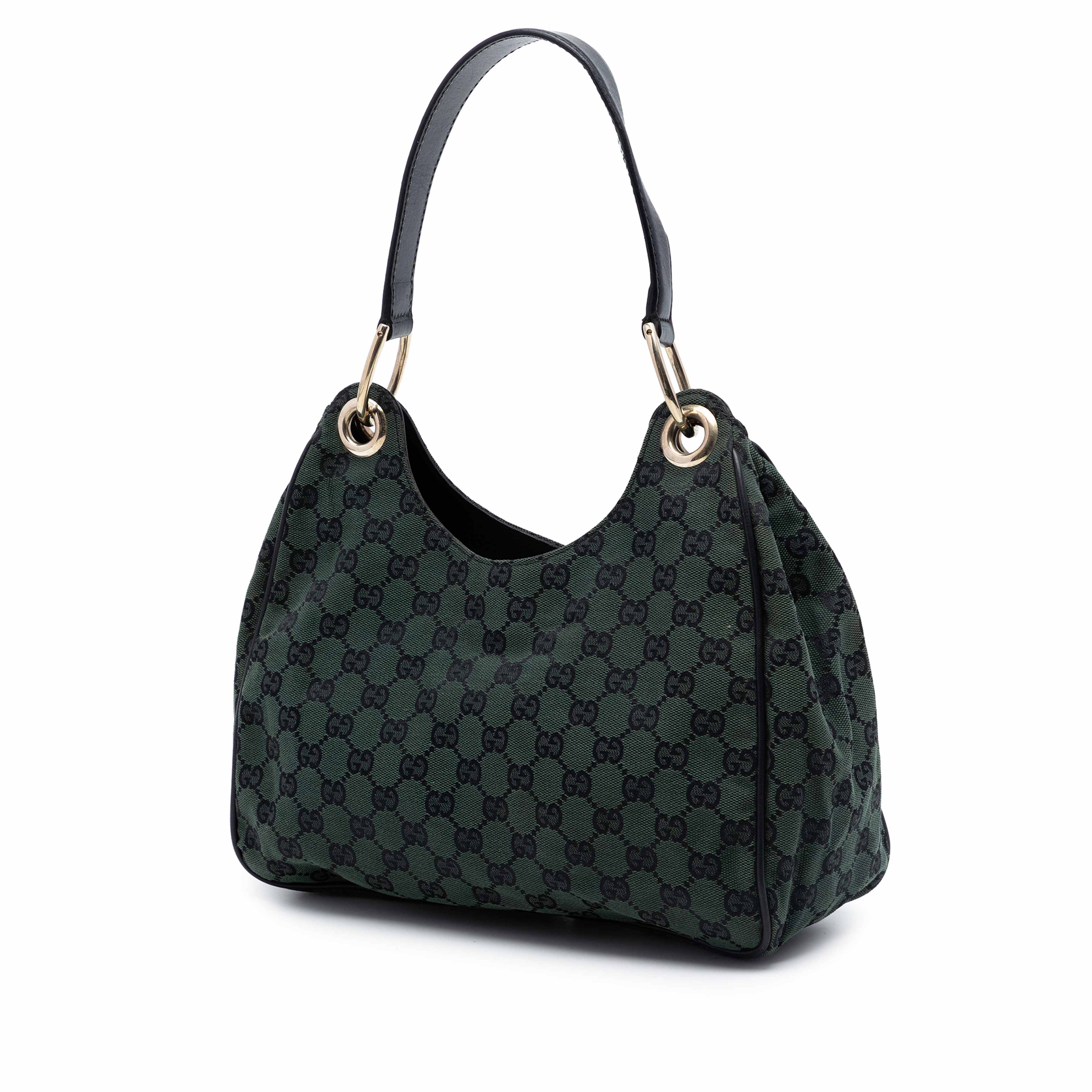 Gucci Gg Canvas Colbert Shoulder Bag, från Luxclusif, i färgen dark green. Klicka för att öppna bilden i stort format