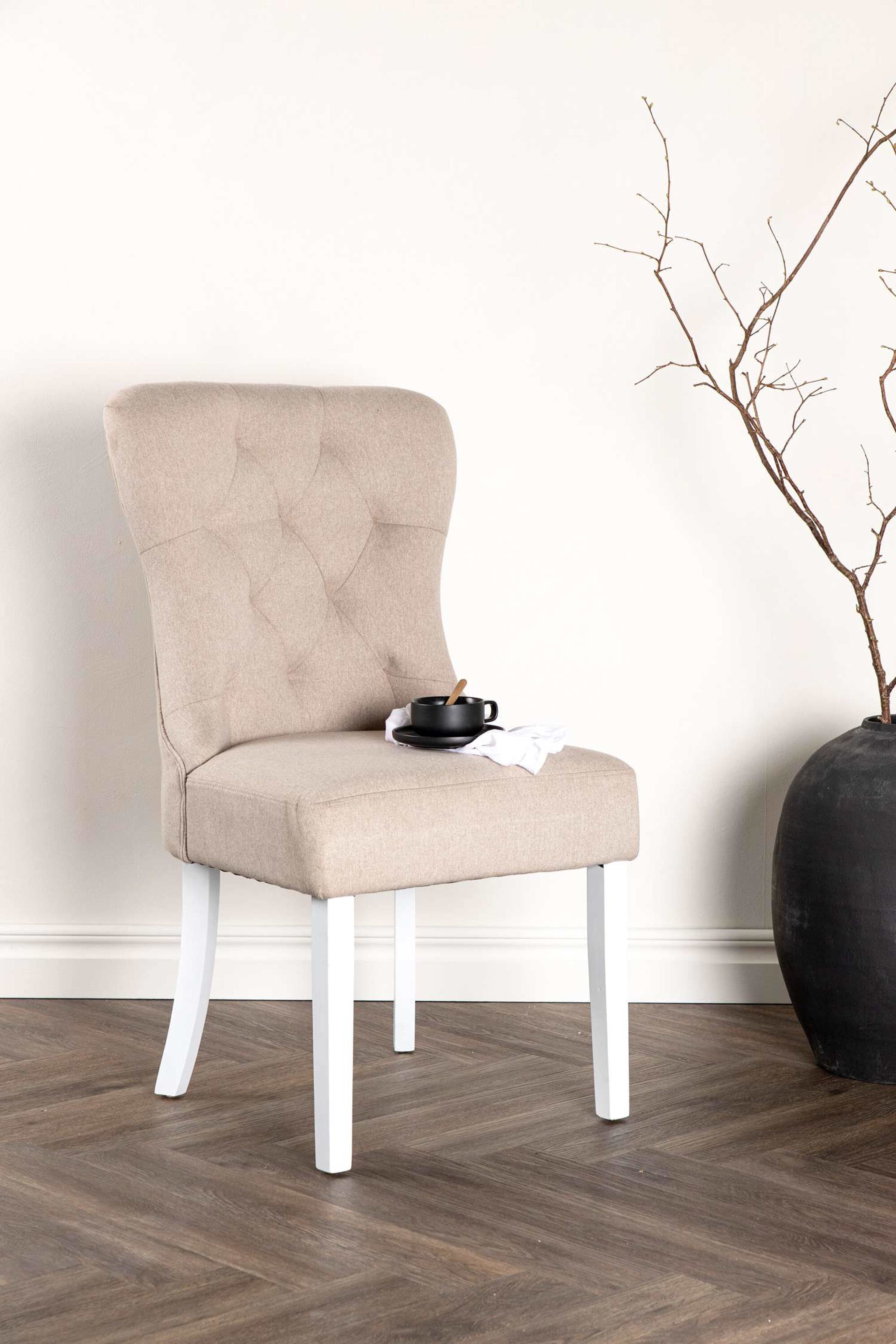 Vista Matstol 2-pack, från Venture Home, i färgen beige. Klicka för att öppna bilden i stort format