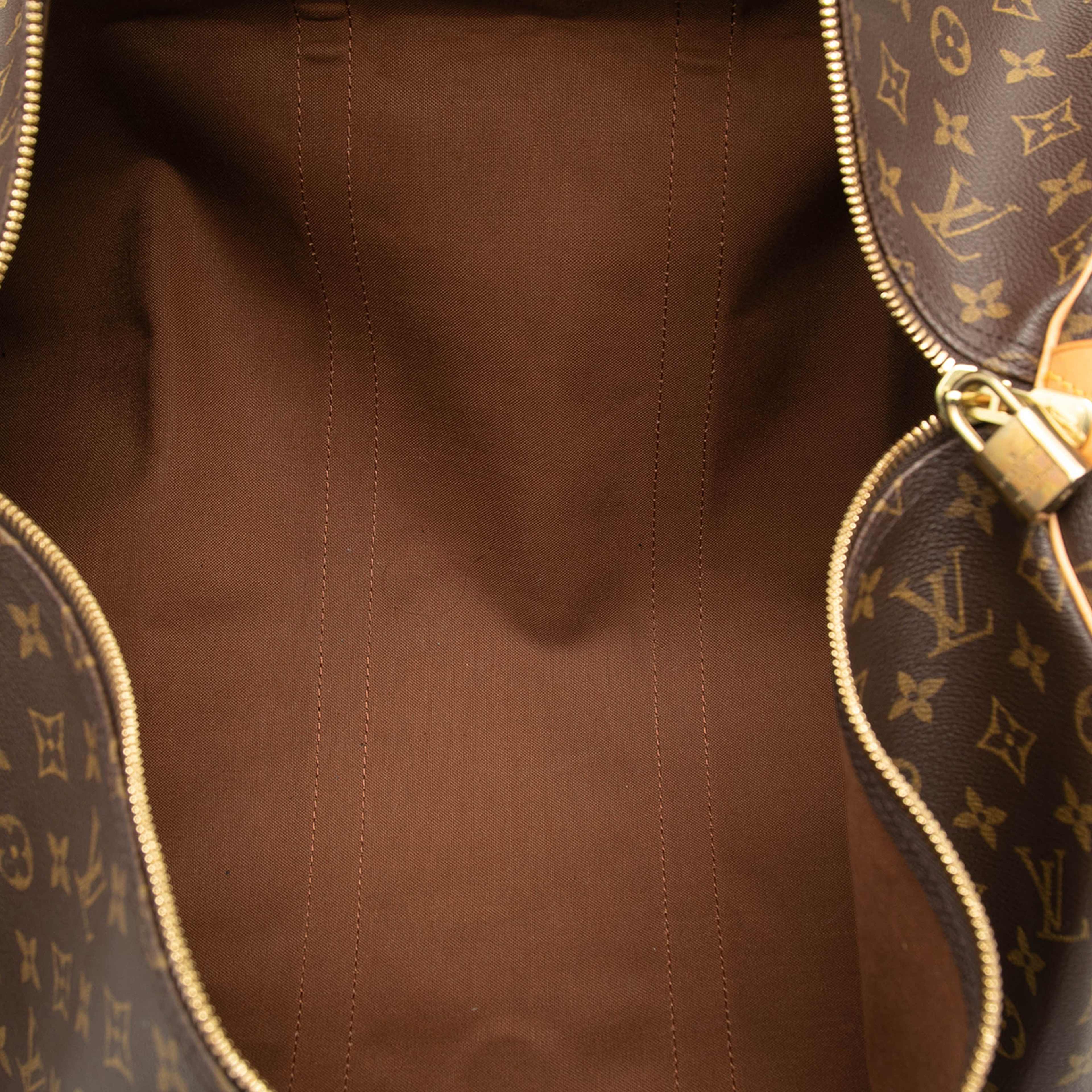 Louis Vuitton Monogram Keepall 55, från Luxclusif, i färgen brown. Klicka för att öppna bilden i stort format