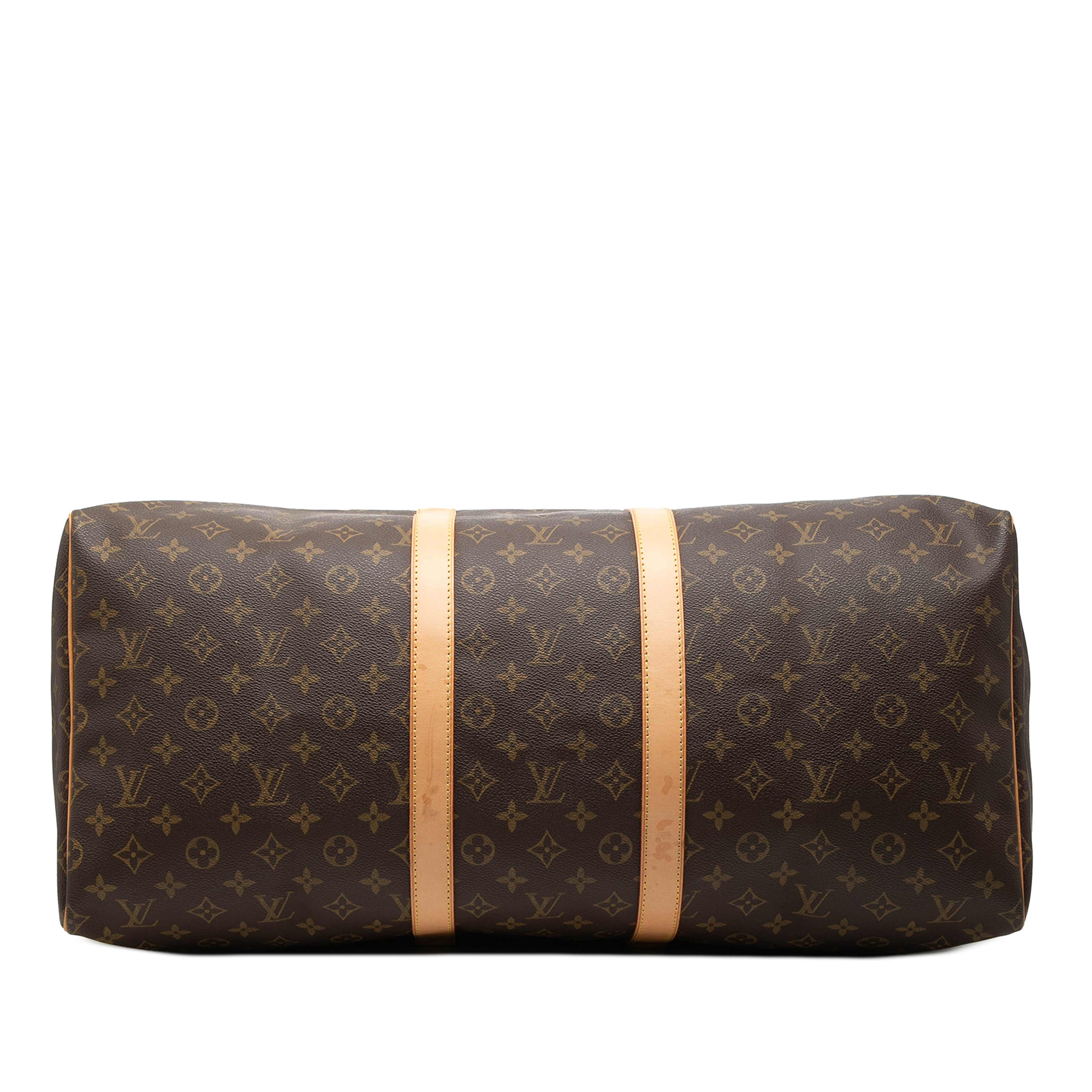 Louis Vuitton Monogram Keepall 55, från Luxclusif, i färgen brown. Klicka för att öppna bilden i stort format