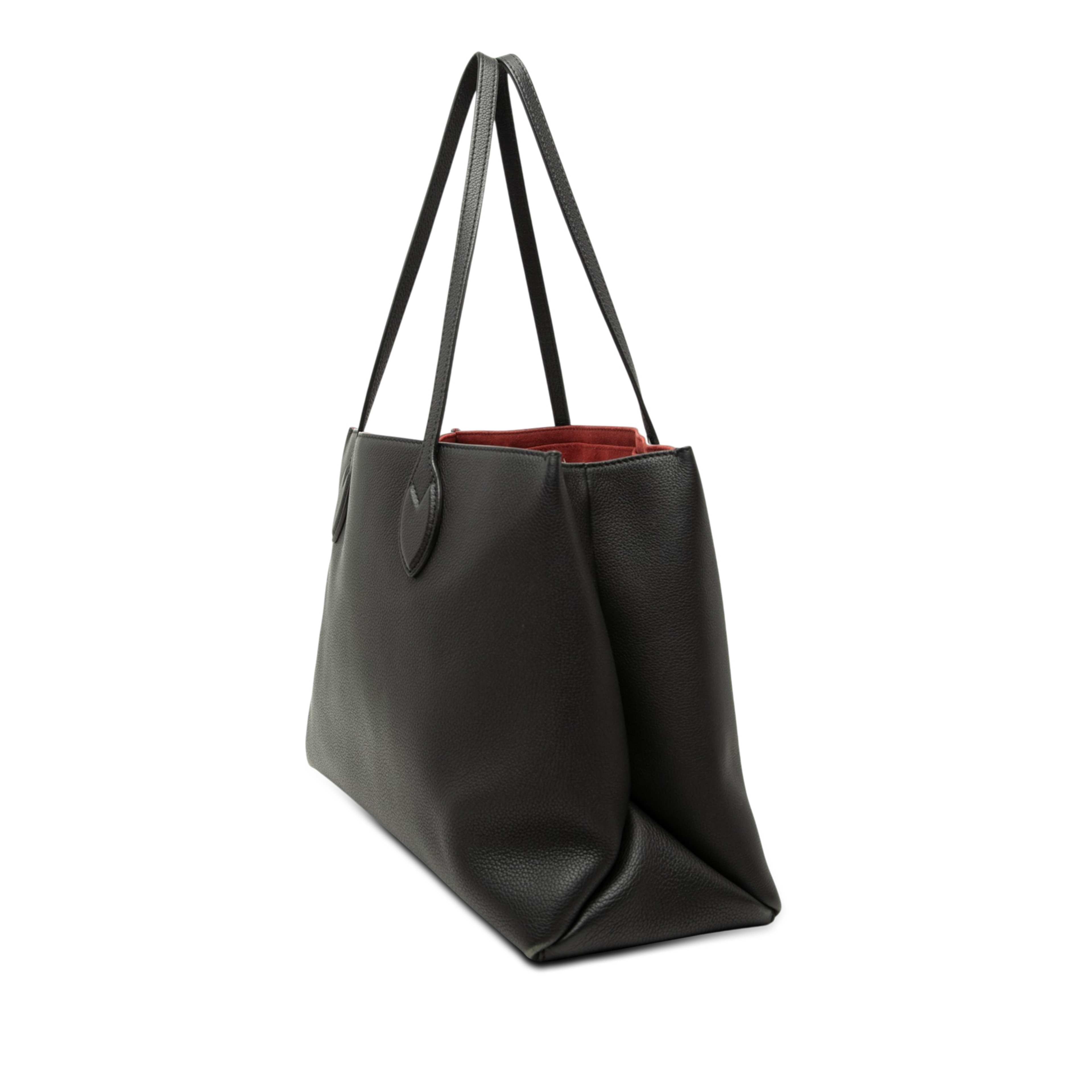 Louis Vuitton Leather Lockme Shopper Tote, från Luxclusif, i färgen black. Klicka för att öppna bilden i stort format