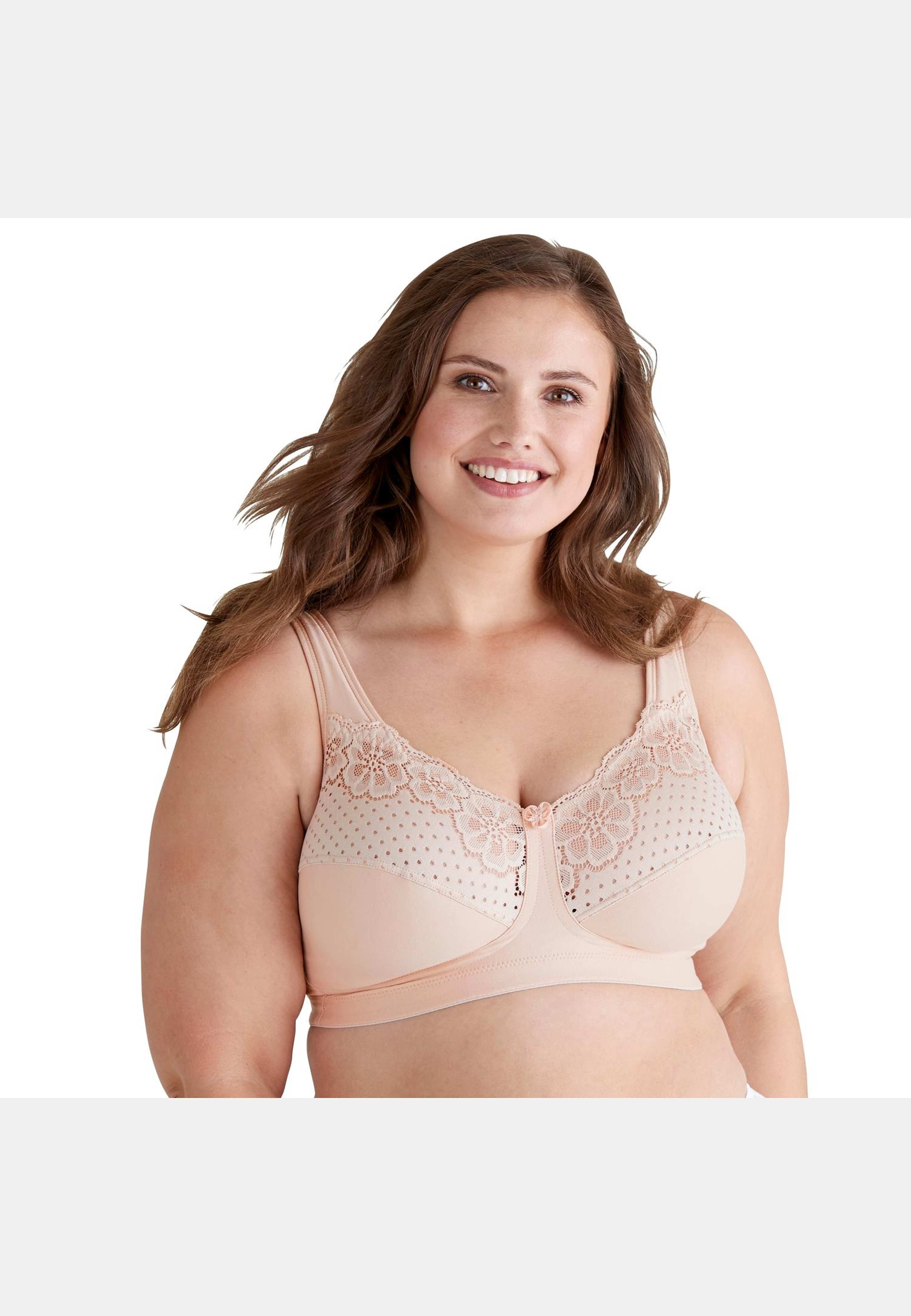 Cotton Bloom Bh Utan Bygel, Fairtrade, från Swegmark, i färgen cream. Klicka för att öppna bilden i stort format