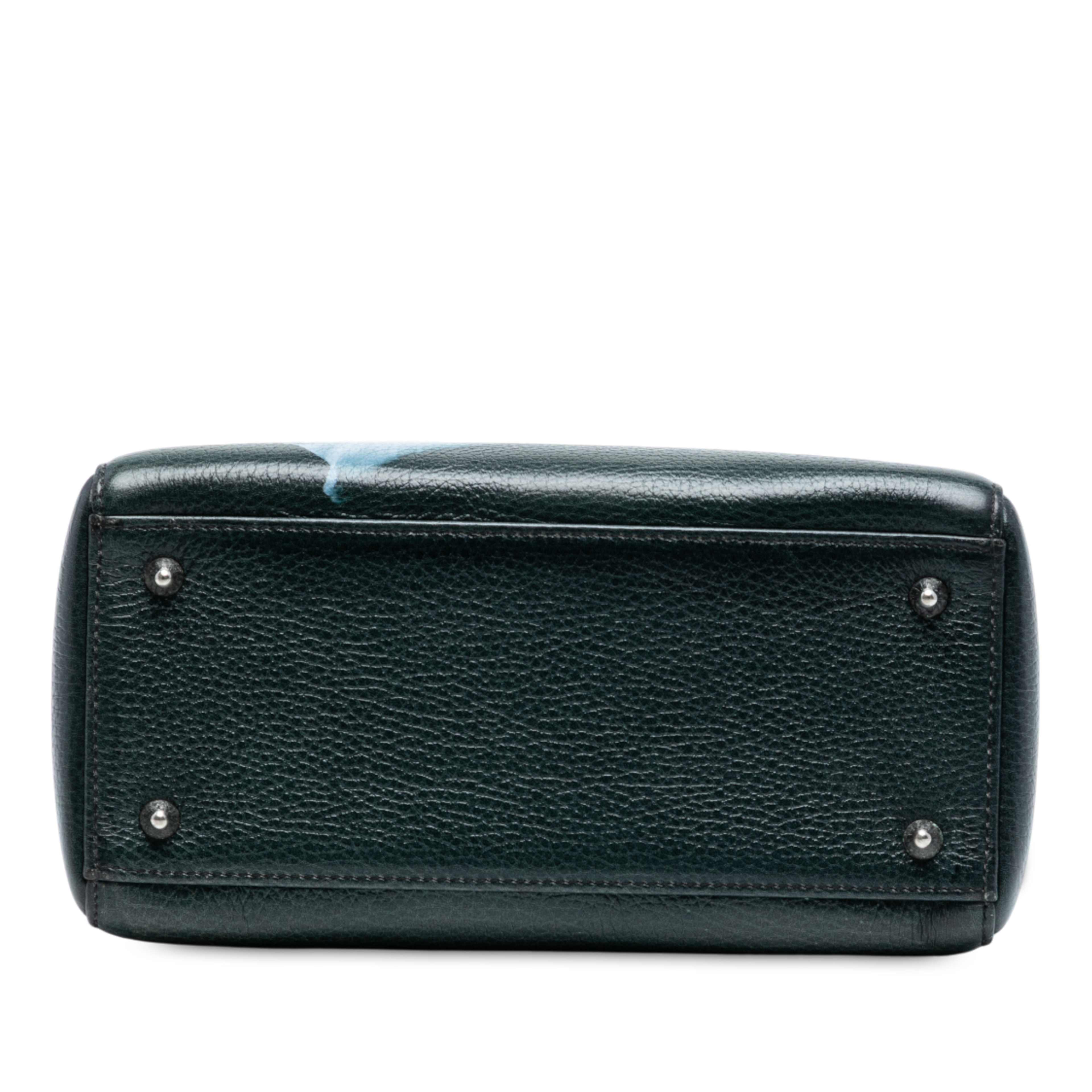 Dior Medium Deerskin Floral Print Lady Dior, från Luxclusif, i färgen dark green. Klicka för att öppna bilden i stort format