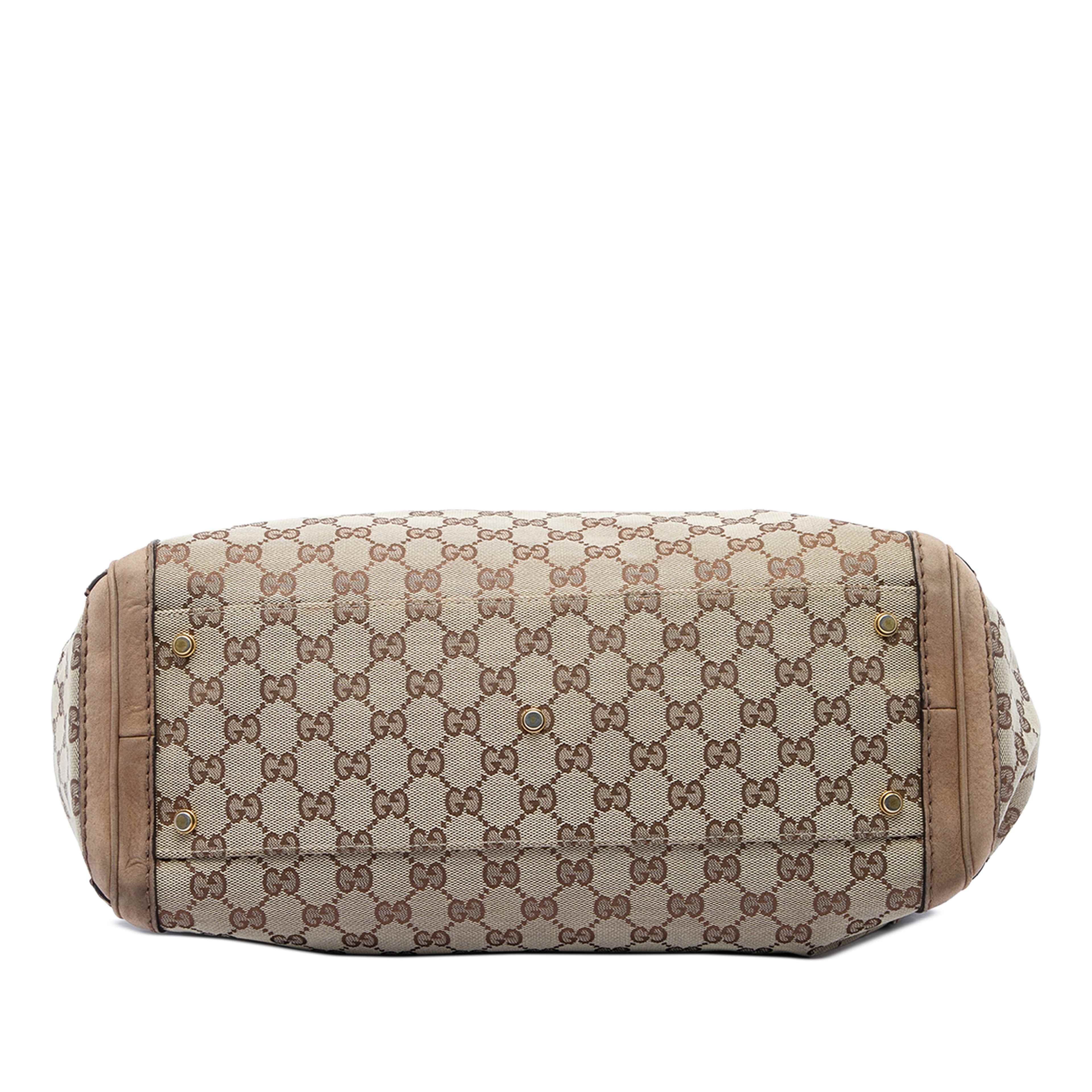 Gucci Gg Canvas Running Tote, från Luxclusif, i färgen beige. Klicka för att öppna bilden i stort format