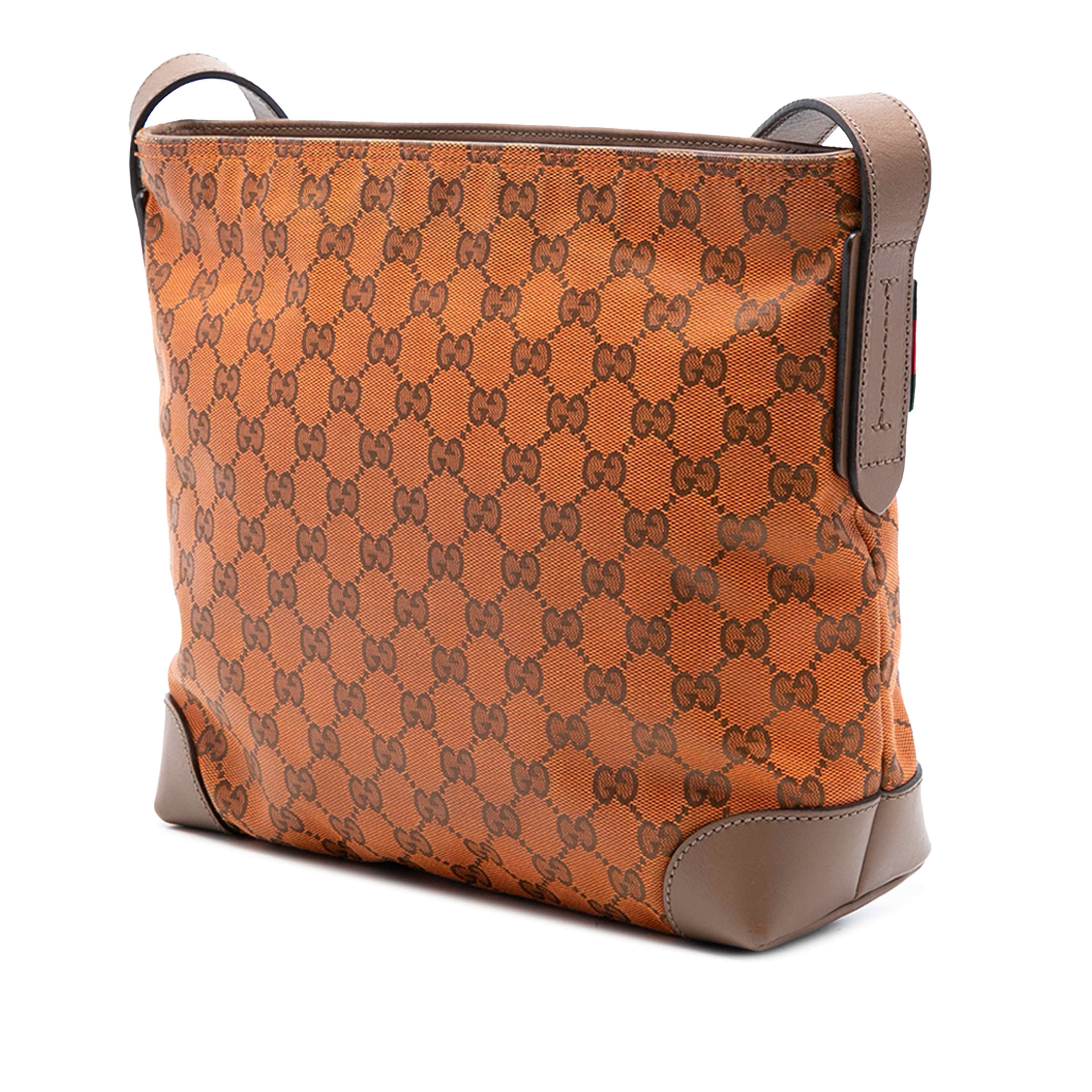 Gucci Gg Canvas Web Crossbody, från Luxclusif, i färgen orange. Klicka för att öppna bilden i stort format