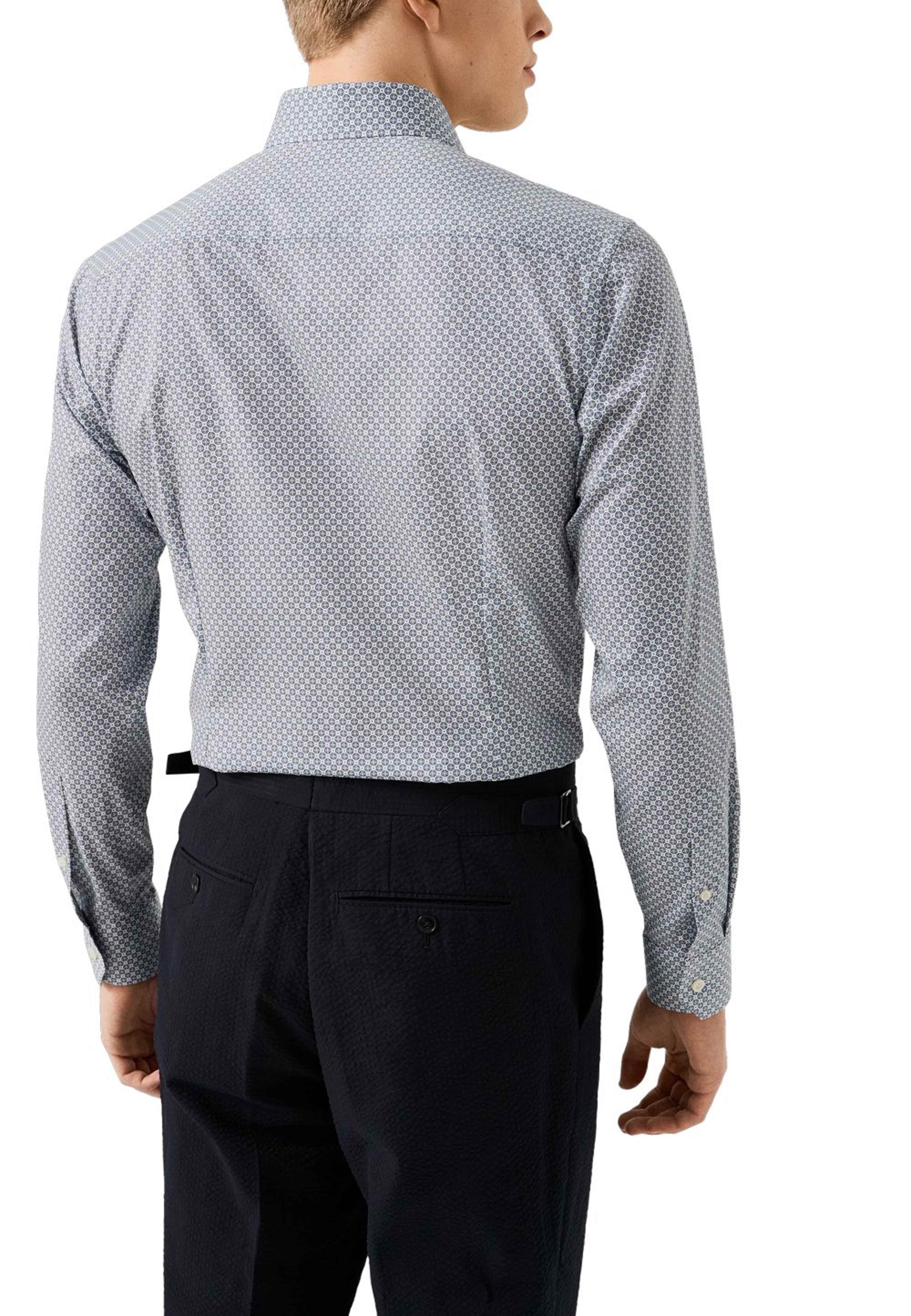 Medaljongmönstrad Skjorta I Signature Twill Slim Fit