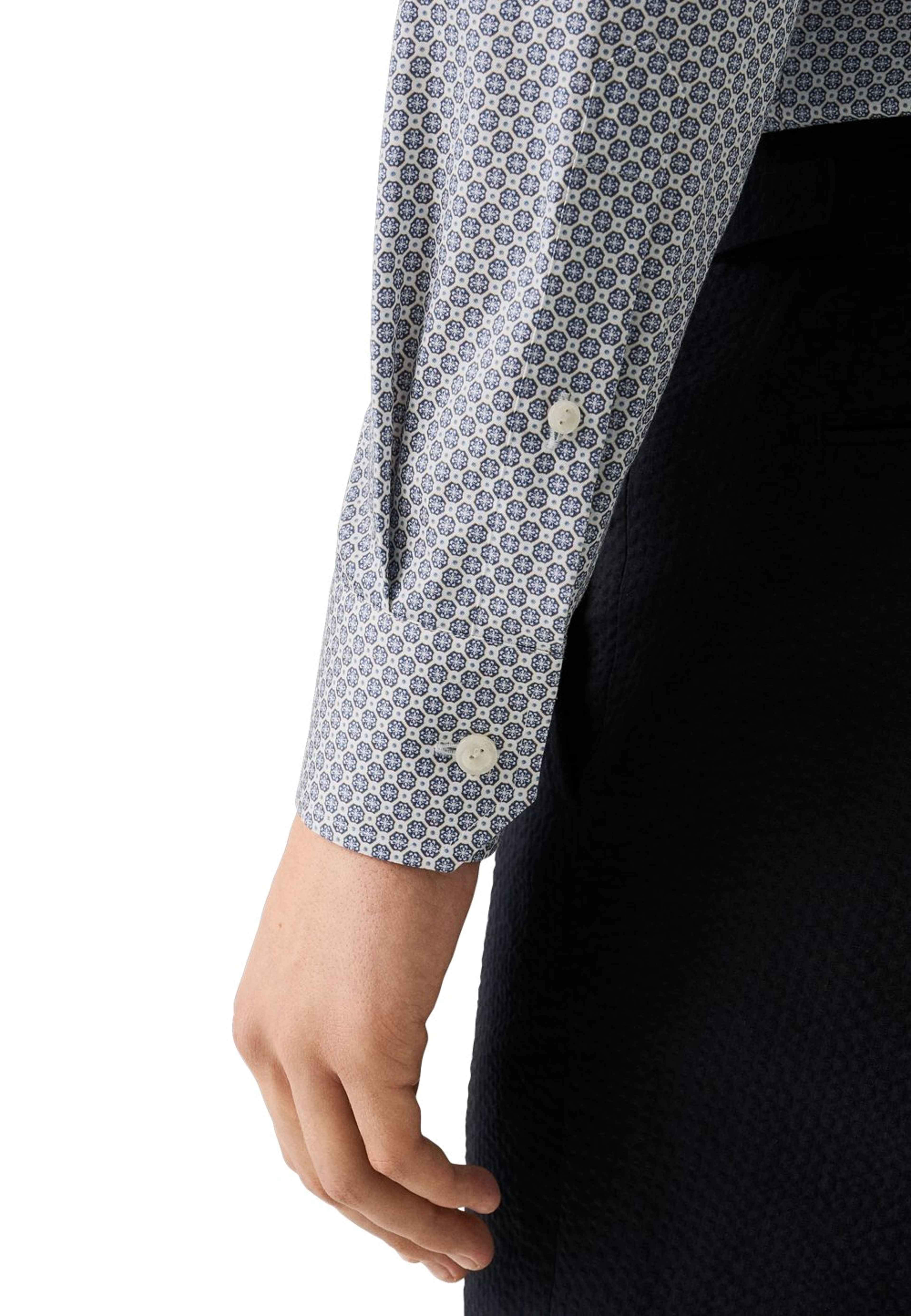Medaljongmönstrad Skjorta I Signature Twill Slim Fit