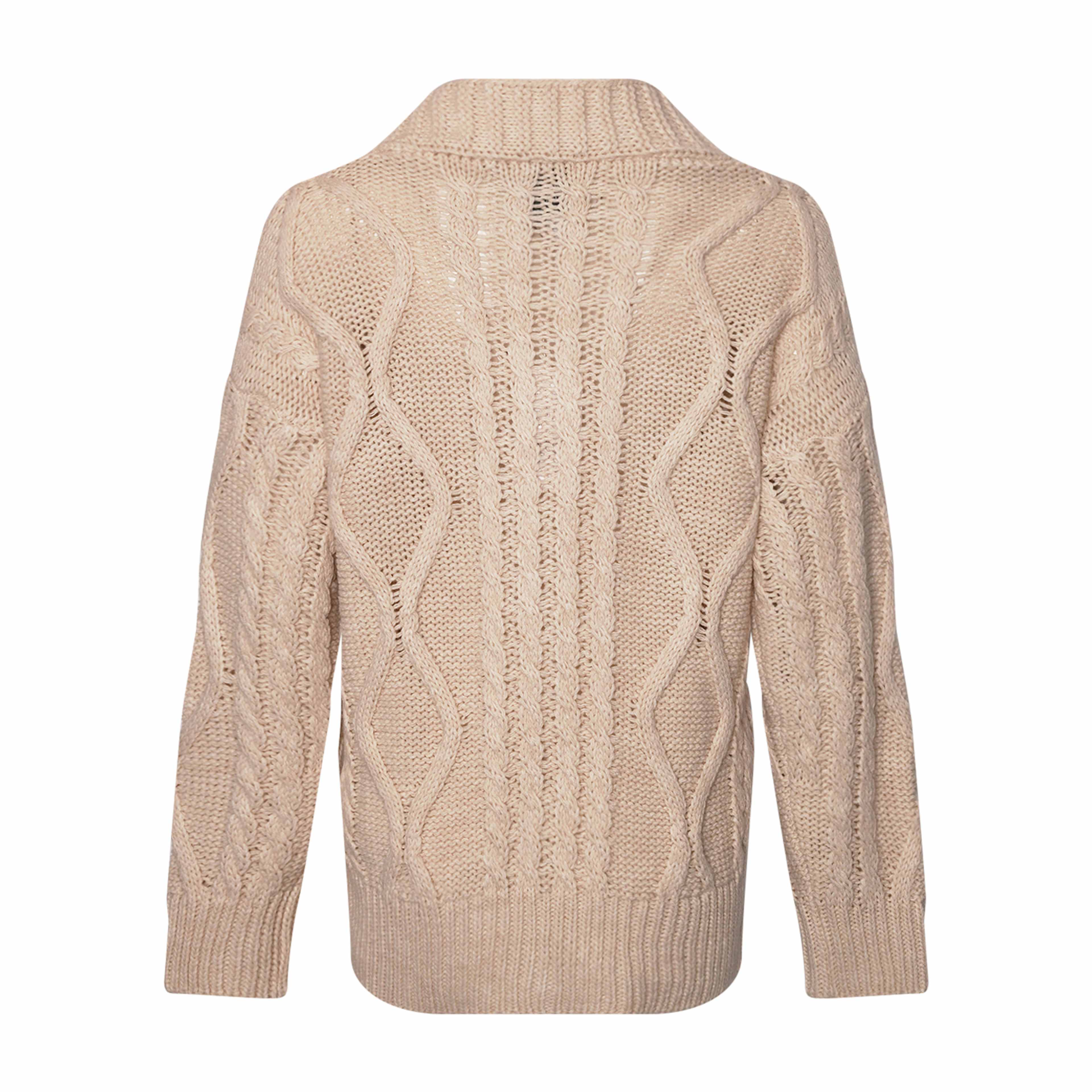 Carla, Long Cardigan Knit - Off White