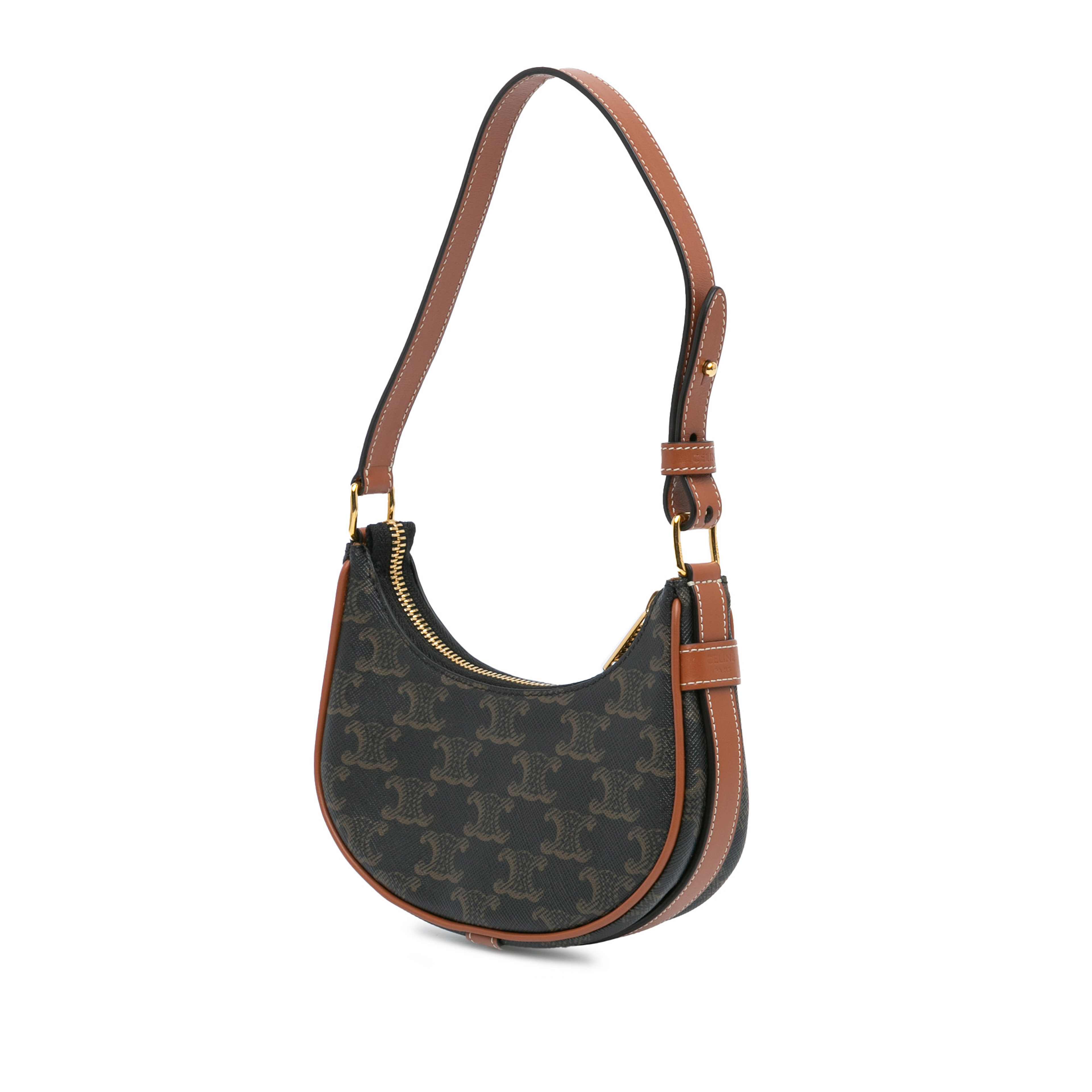 Celine Mini Triomphe Coated Canvas Ava Shoulder Bag