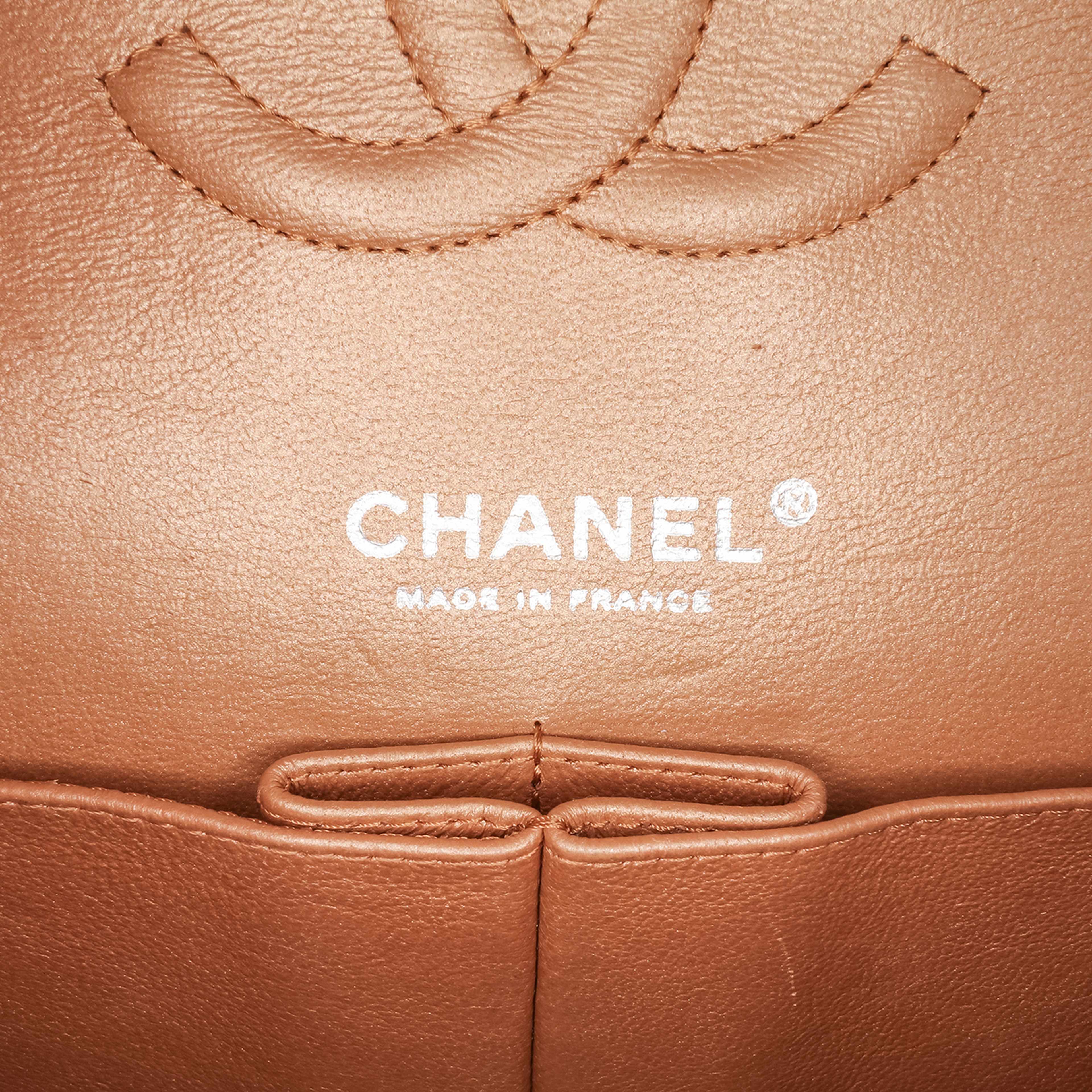 Chanel Medium Classic Metallic Caviar Double Flap