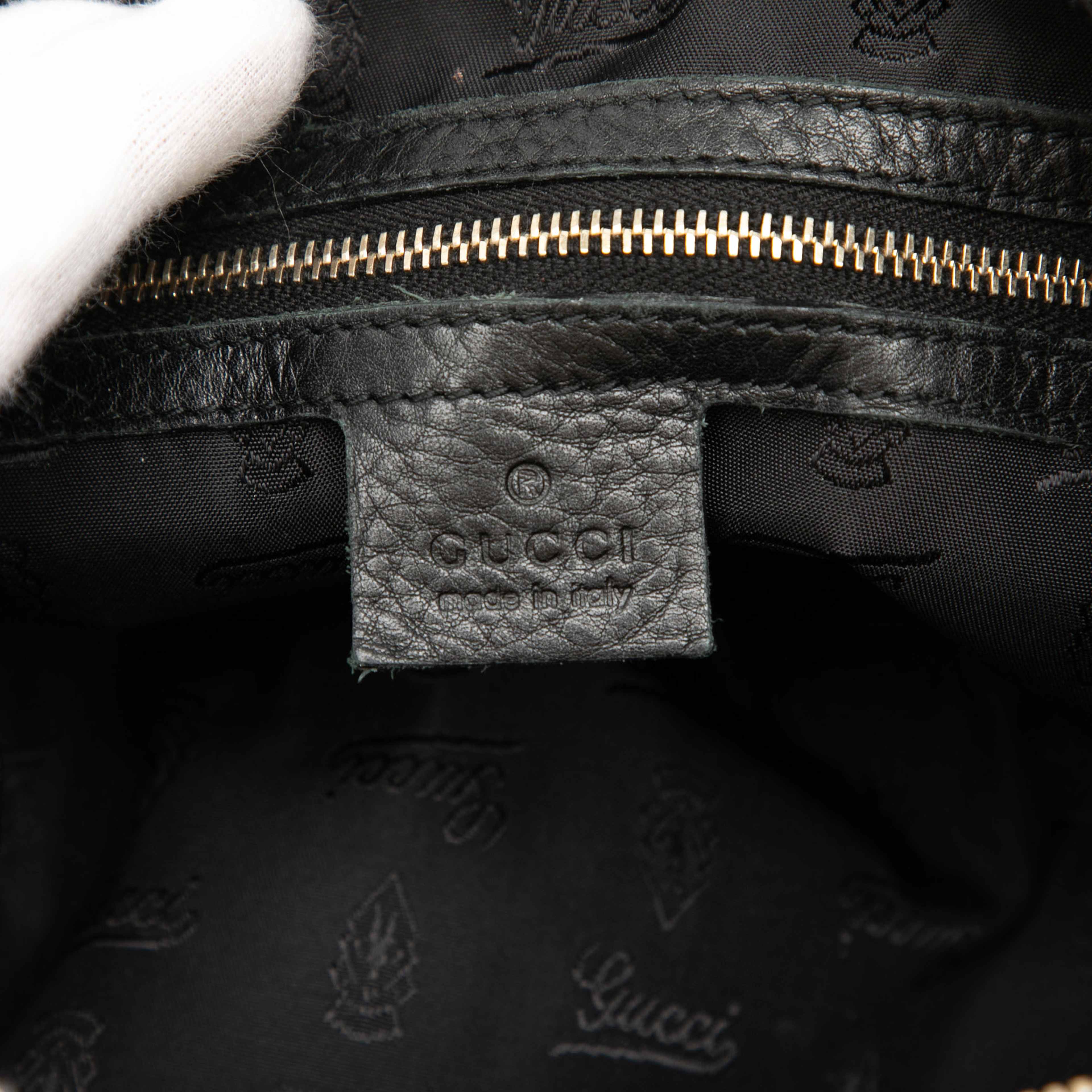 Gucci Medium Diamante Canvas Techno Horsebit Hobo, från Luxclusif, i färgen dark gray. Klicka för att öppna bilden i stort format