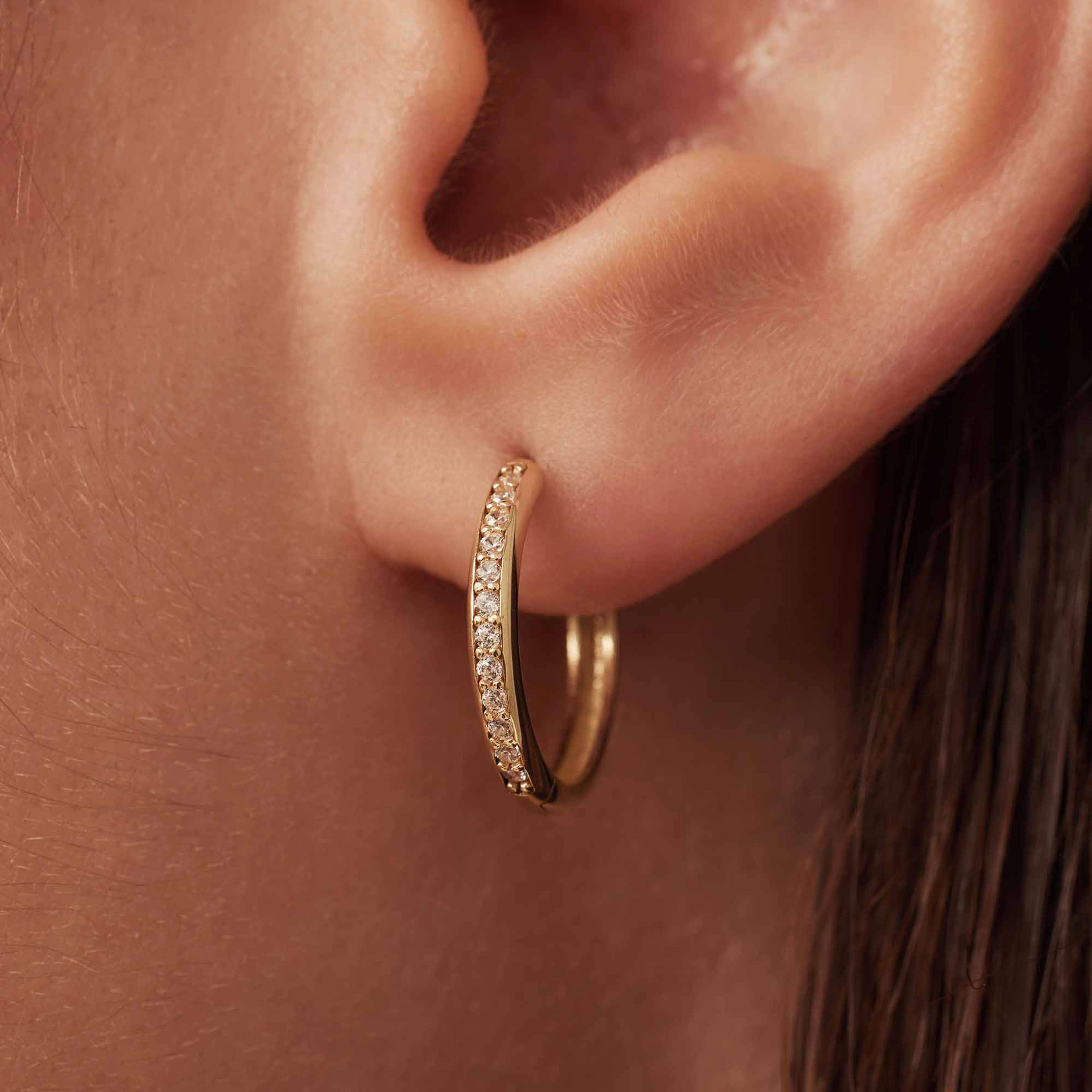 Le Marais 14 Karat Guld Creoler