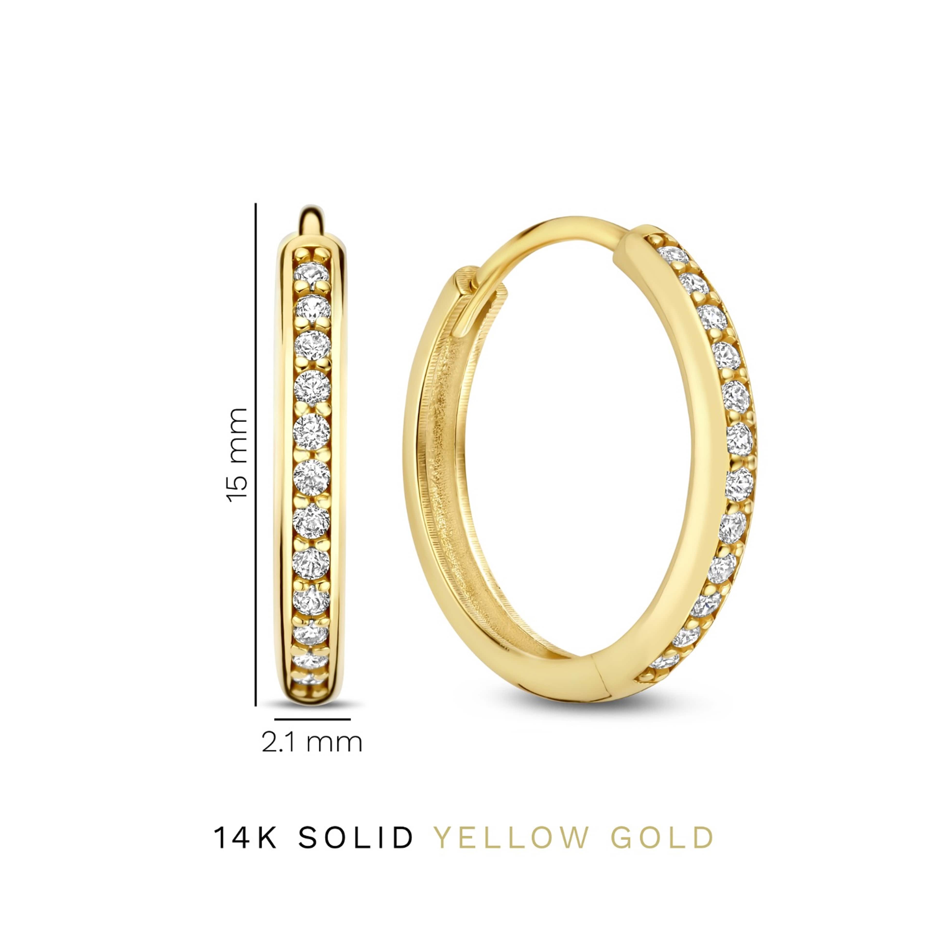 Le Marais 14 Karat Guld Creoler