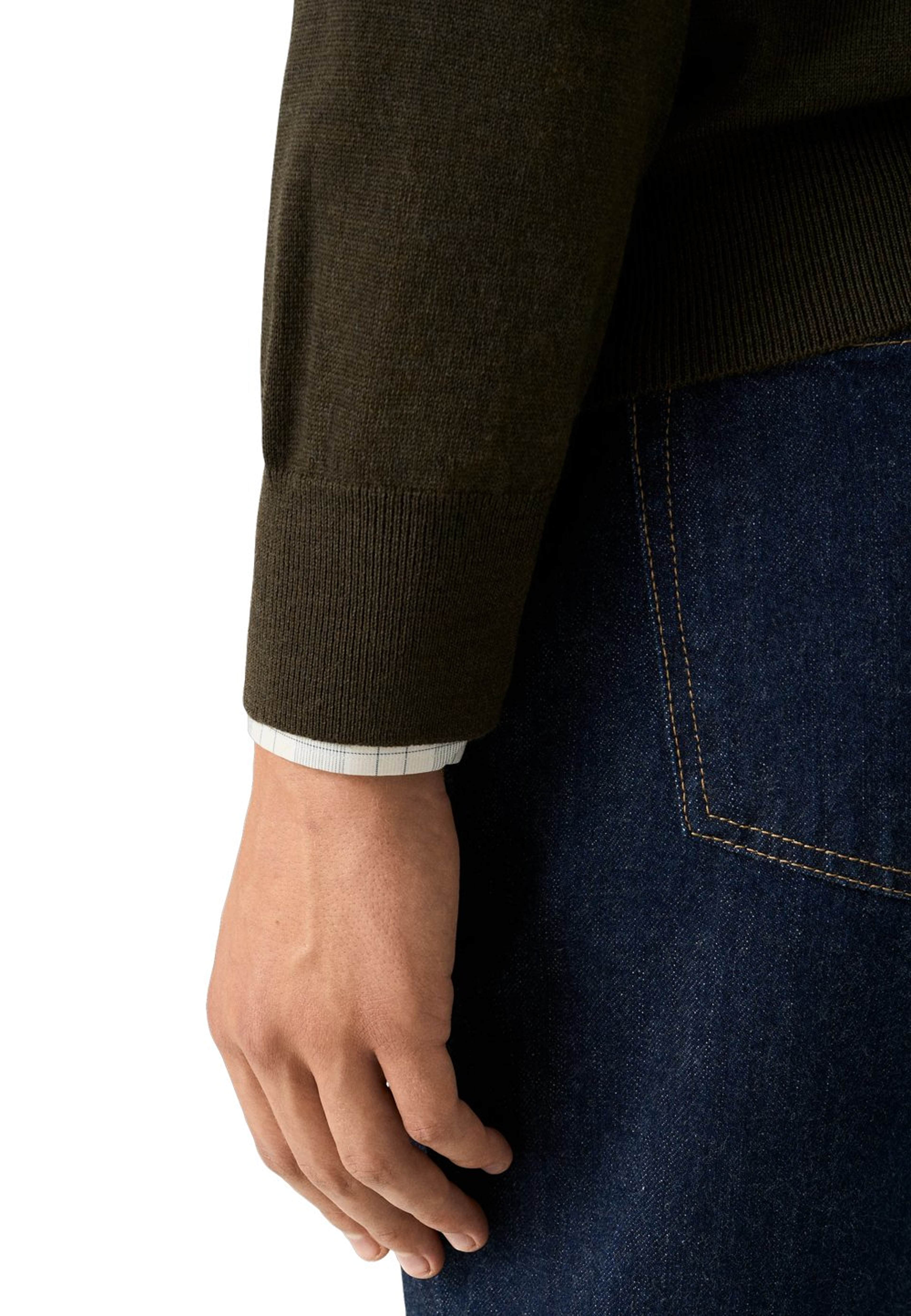 Finstickad Polotröja Med Quarter Zip