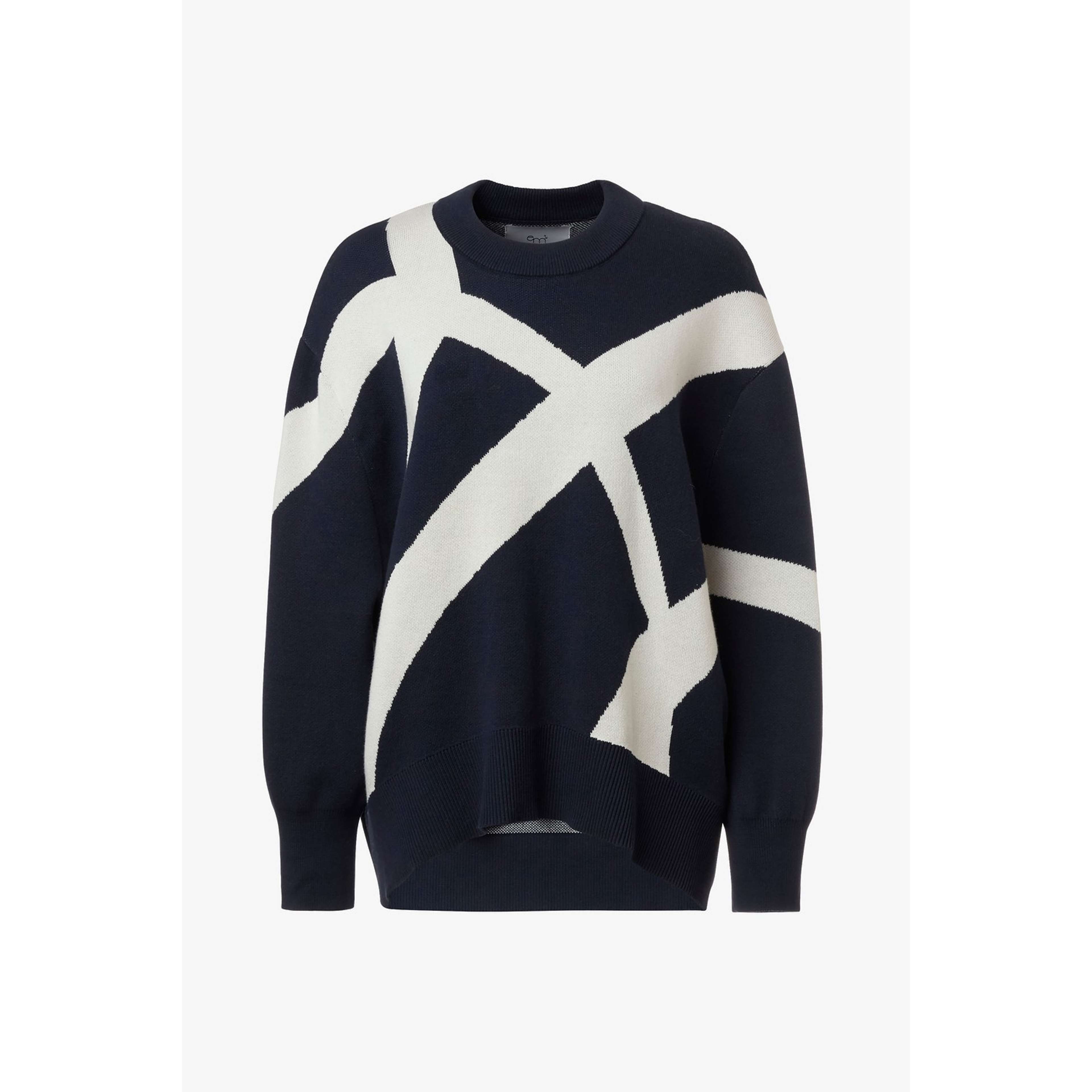 Brygg Stickad Tröja Navy