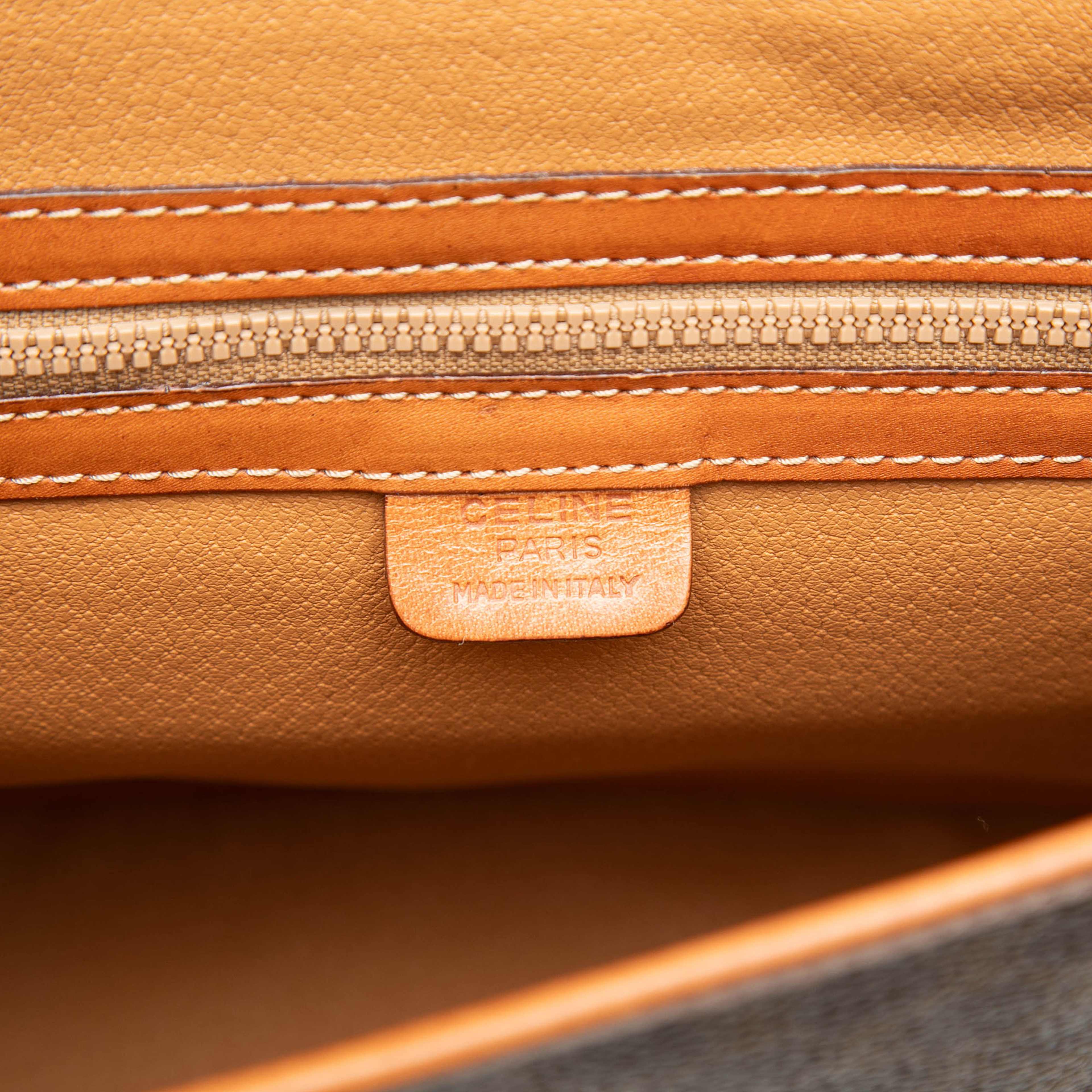 Celine Macadam Coated Canvas Satchel, från Luxclusif, i färgen brown. Klicka för att öppna bilden i stort format