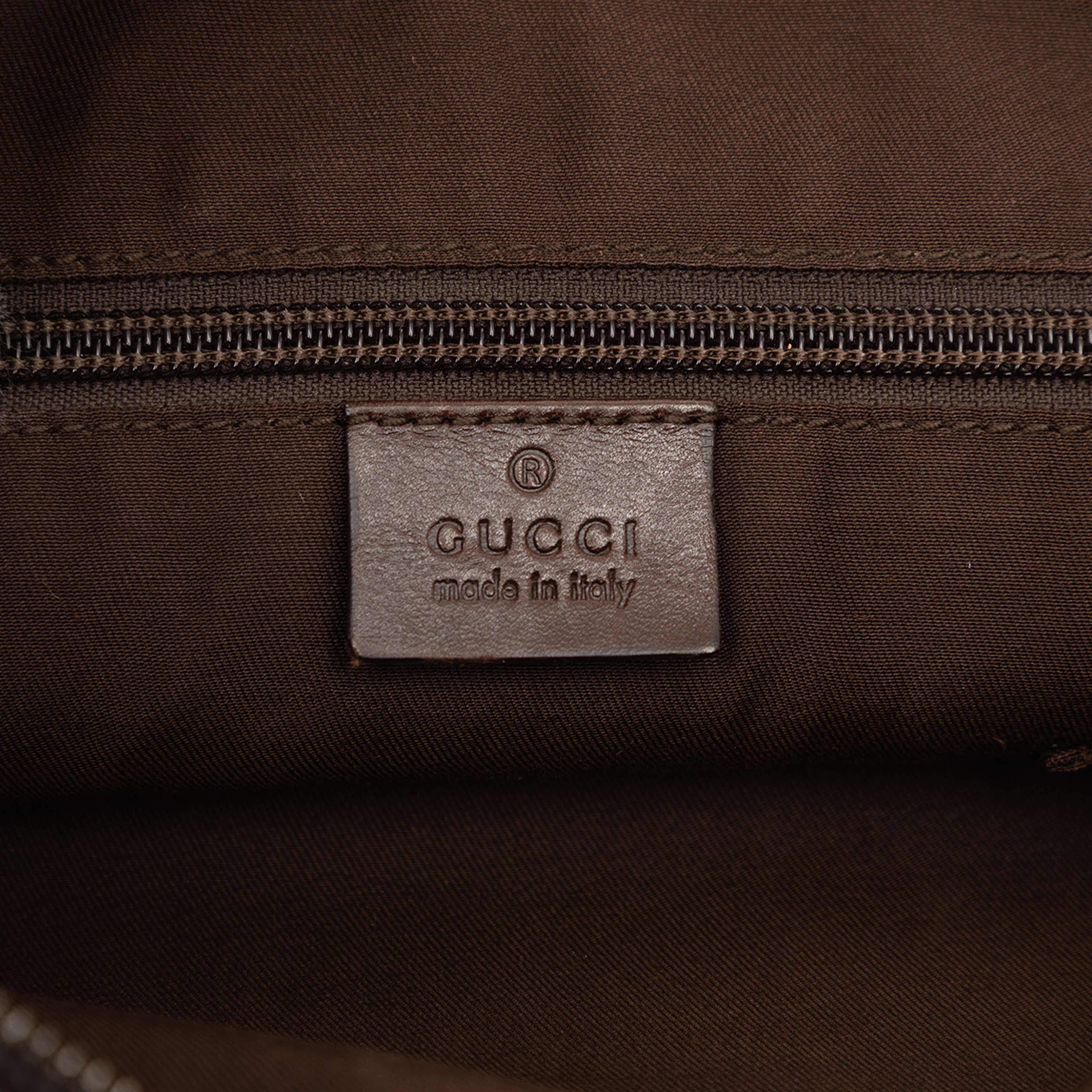Gucci Guccissima Crossbody, från Luxclusif, i färgen dark brown. Klicka för att öppna bilden i stort format