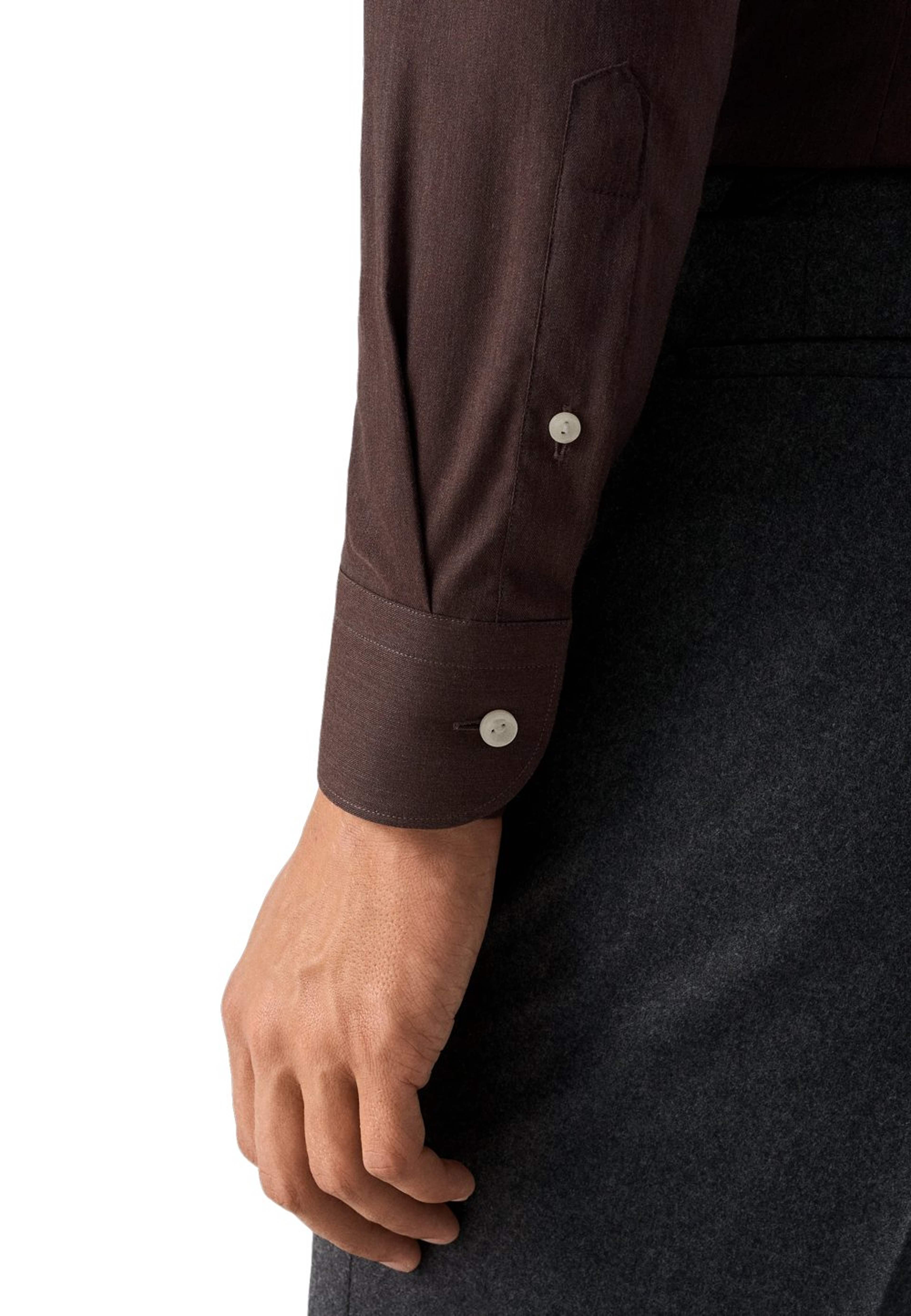 Skjorta I Signature Flanell Slim Fit, från Eton, i färgen dark red. Klicka för att öppna bilden i stort format