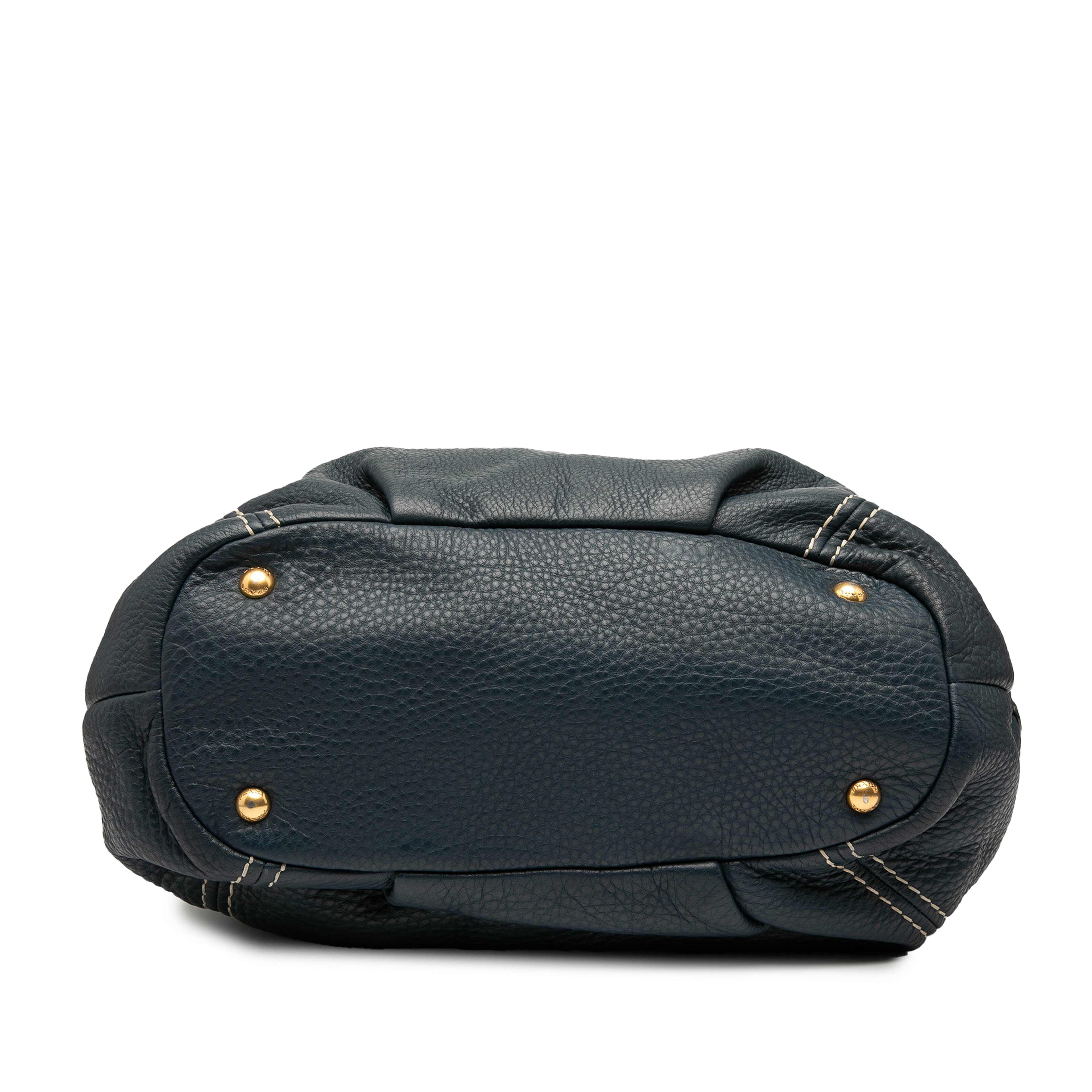 Prada Vitello Daino Zip Top Satchel, från Luxclusif, i färgen blå. Klicka för att öppna bilden i stort format