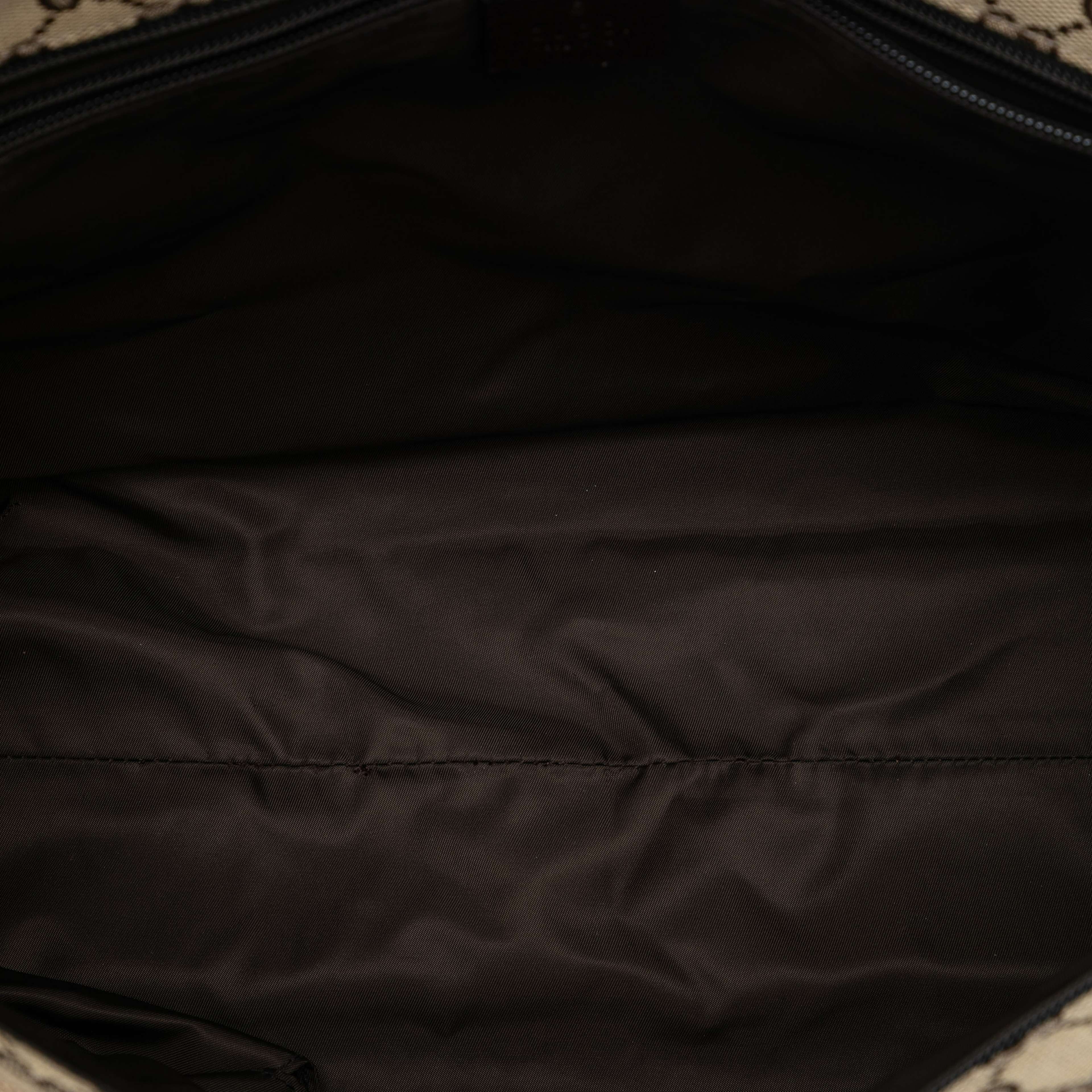 Gucci Gg Canvas Web Tote, från Luxclusif, i färgen beige. Klicka för att öppna bilden i stort format