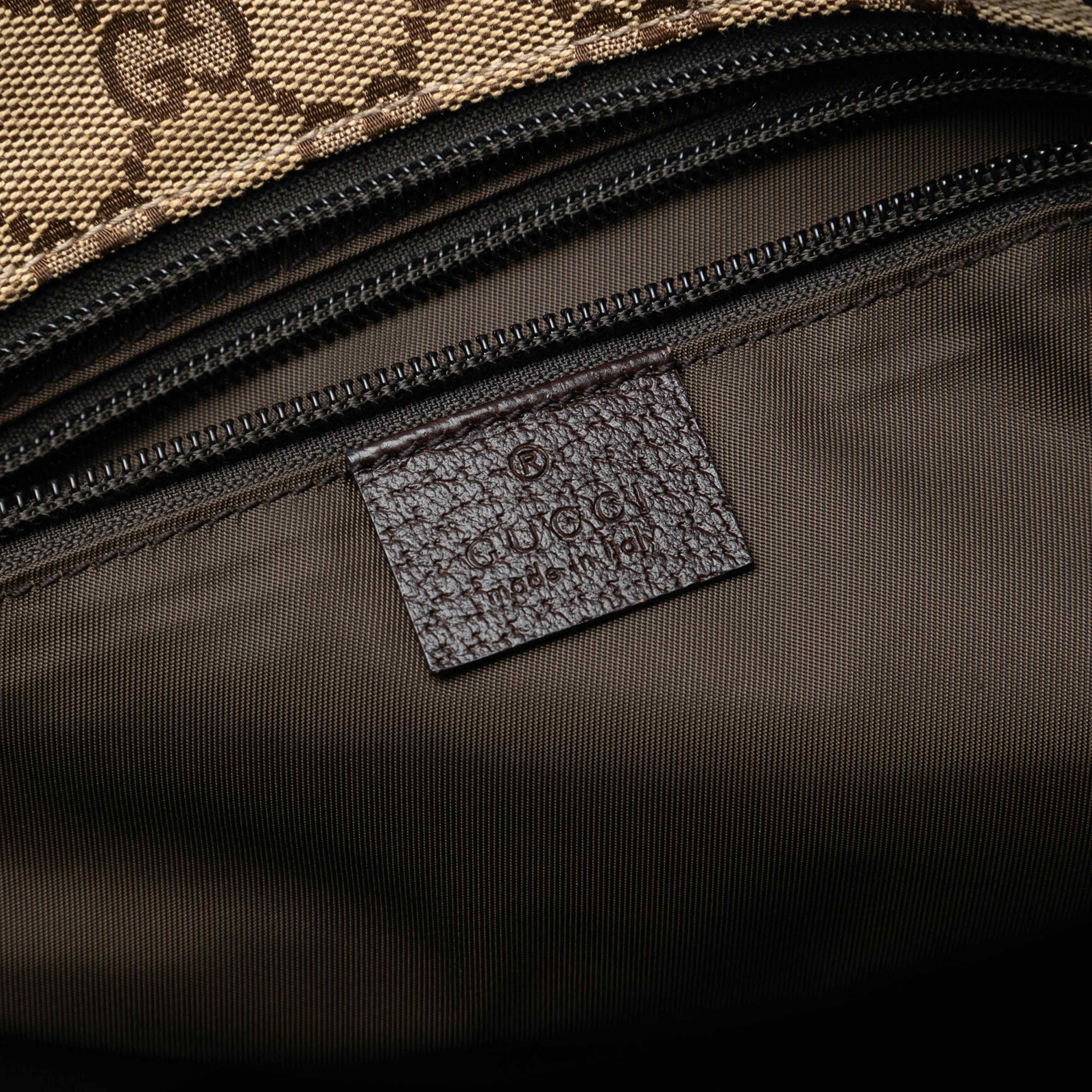 Gucci Gg Canvas Web Tote, från Luxclusif, i färgen beige. Klicka för att öppna bilden i stort format