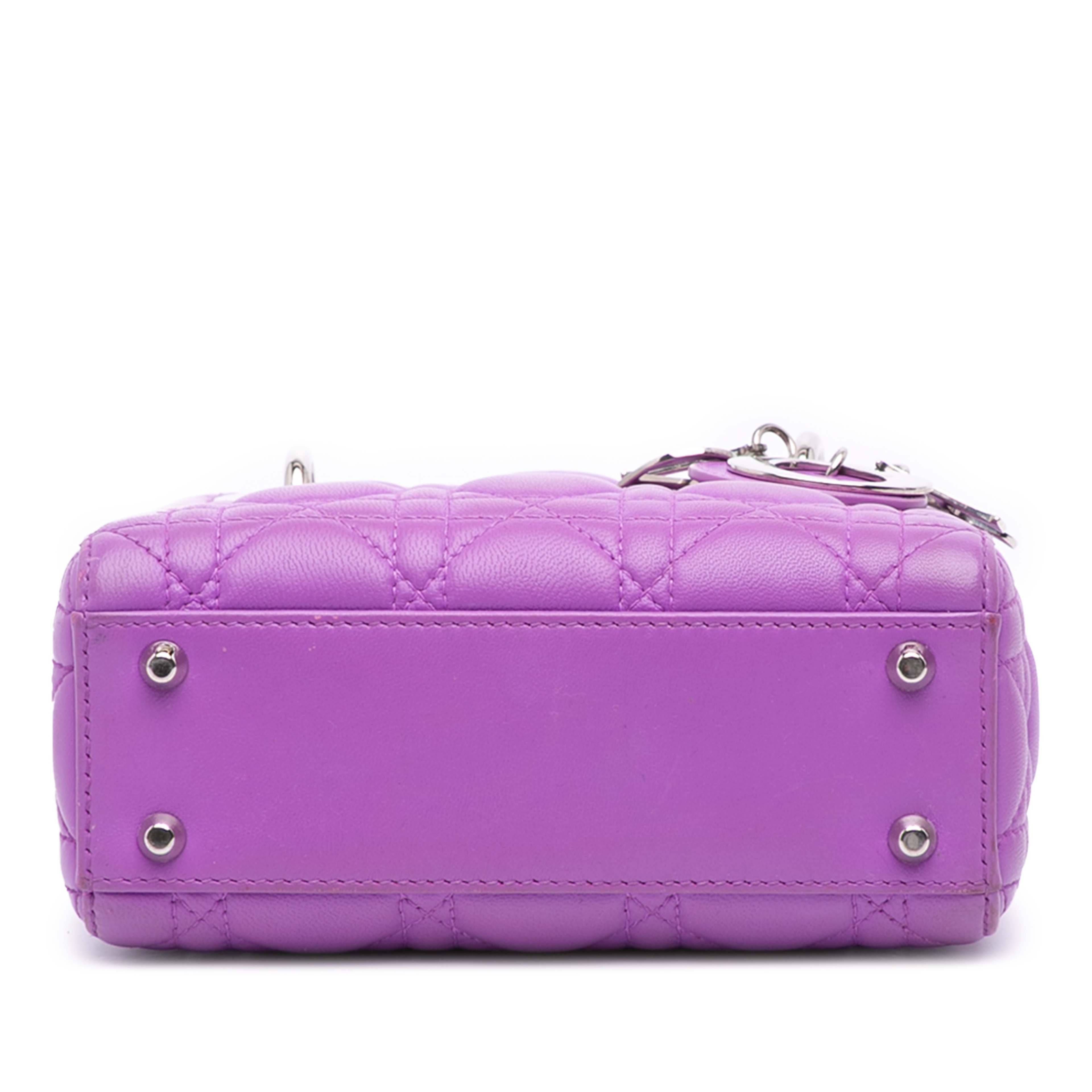 Dior Mini Lambskin Cannage Lady Dior