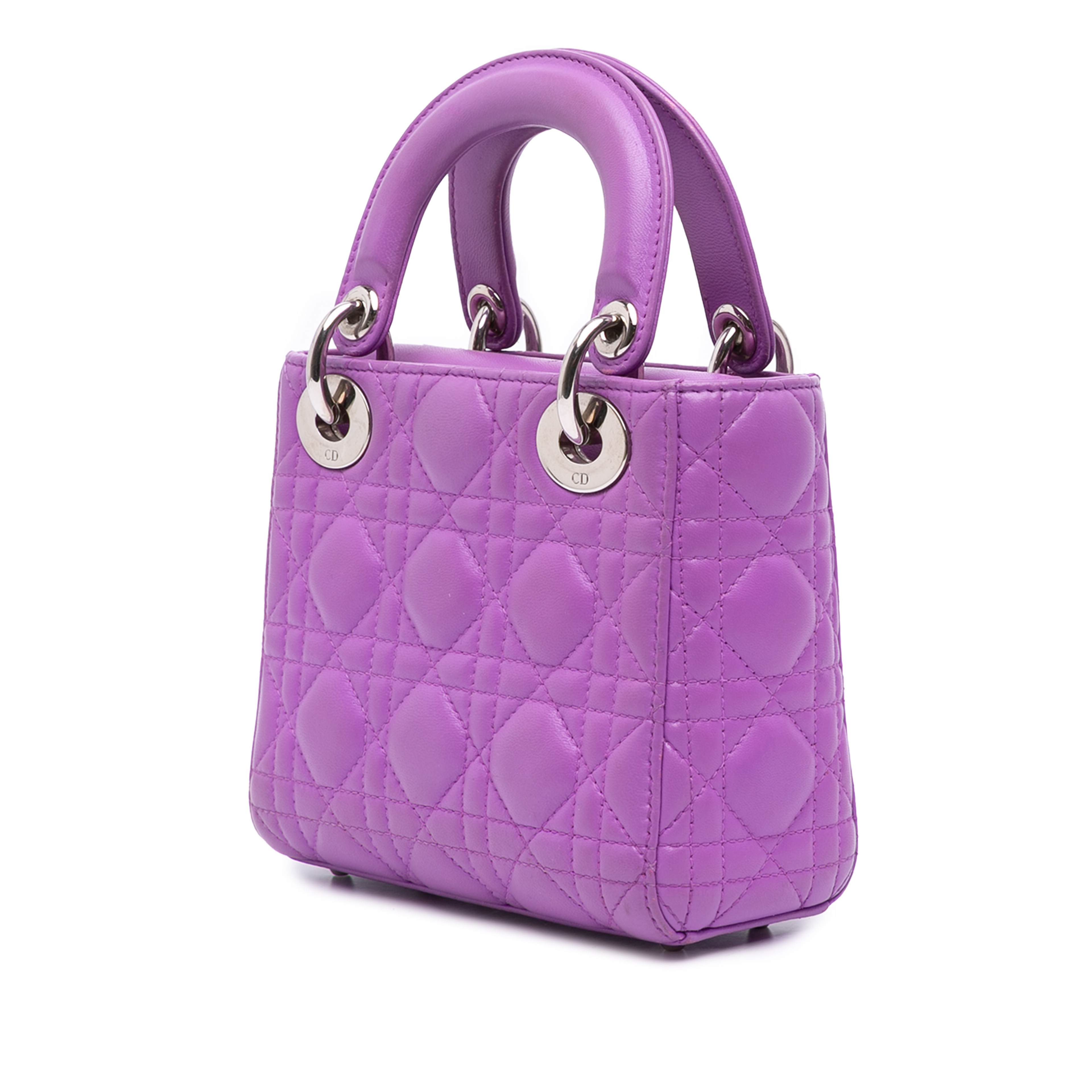 Dior Mini Lambskin Cannage Lady Dior