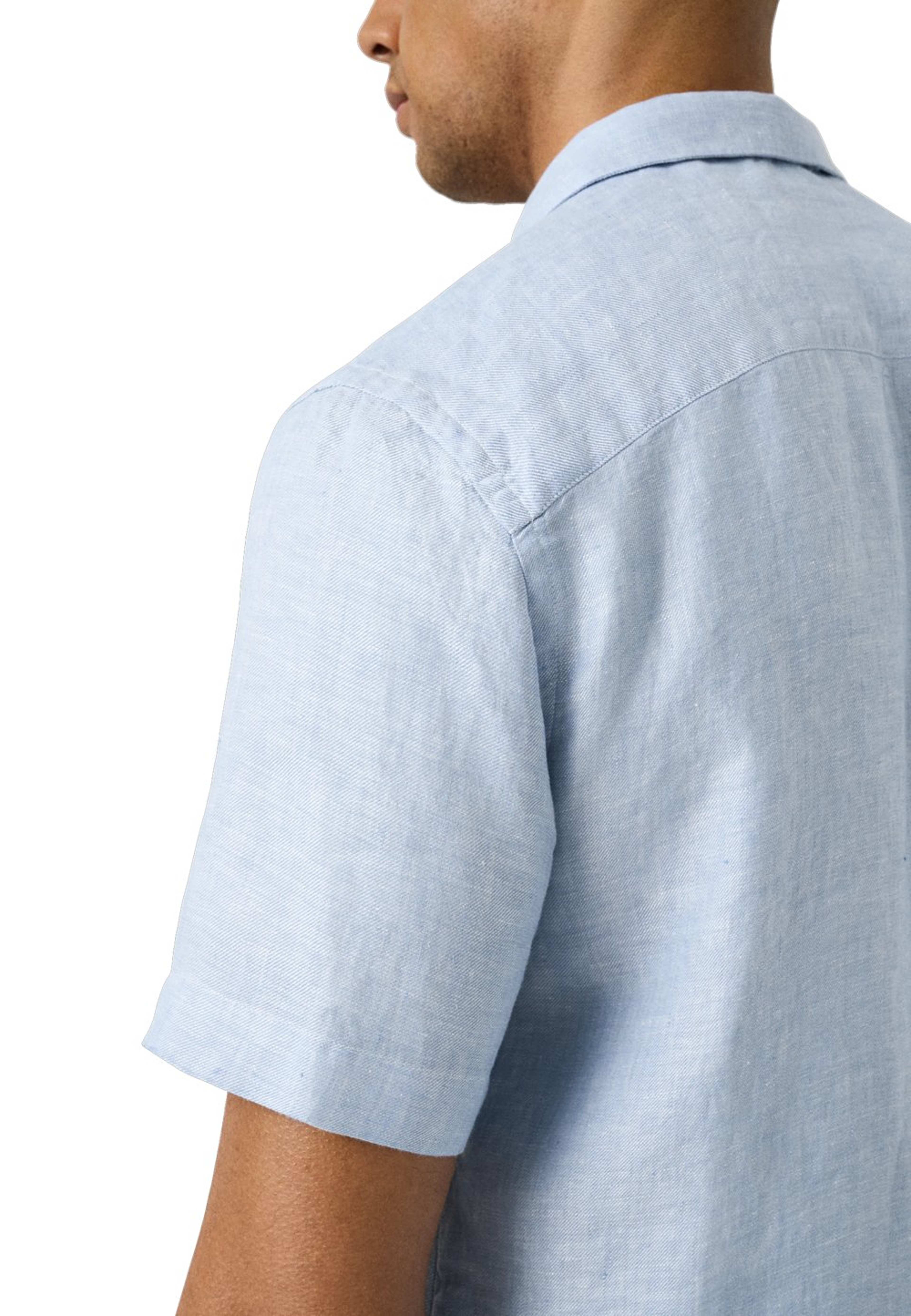 Kortärmad Linne Twill-skjorta