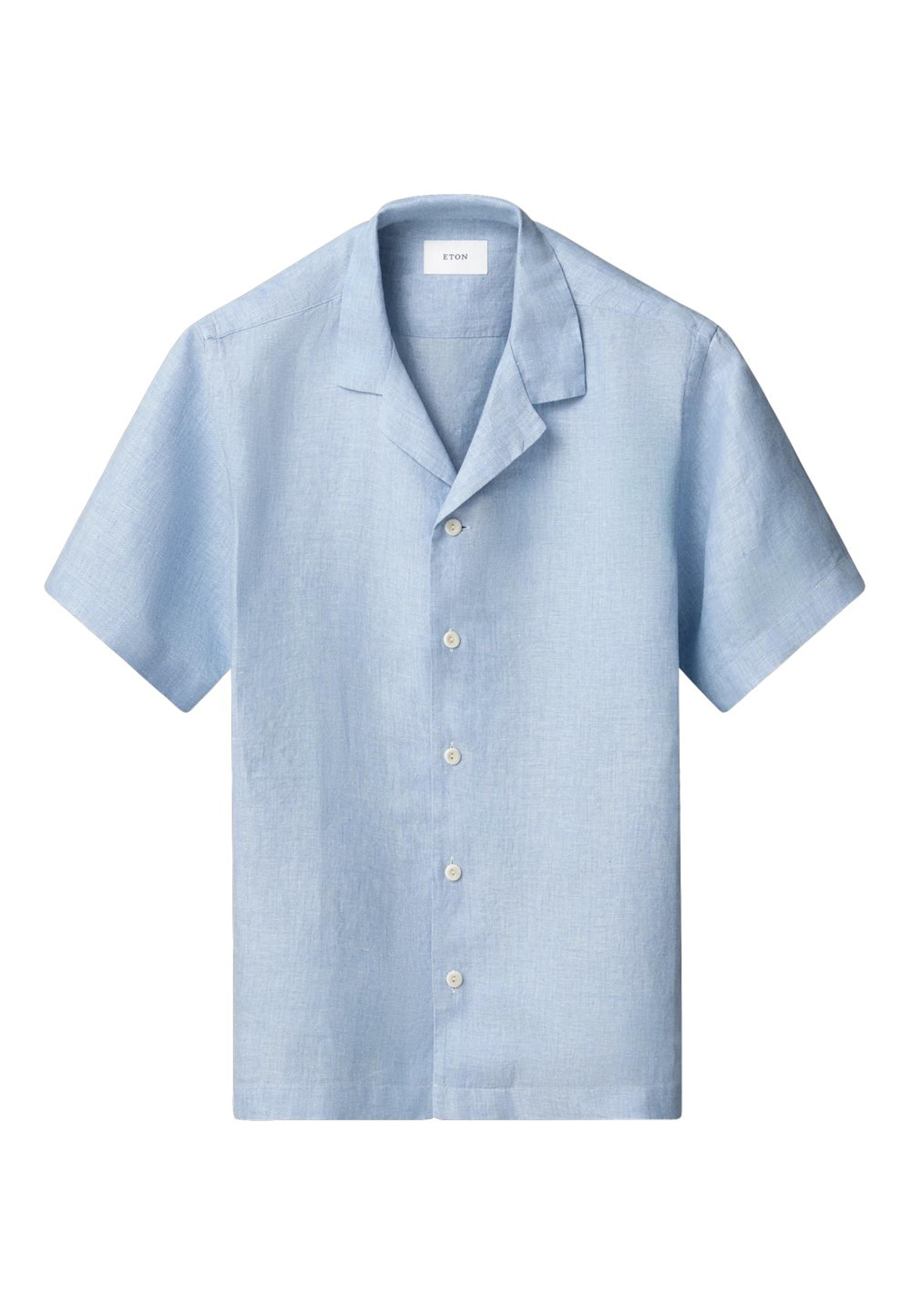 Kortärmad Linne Twill-skjorta