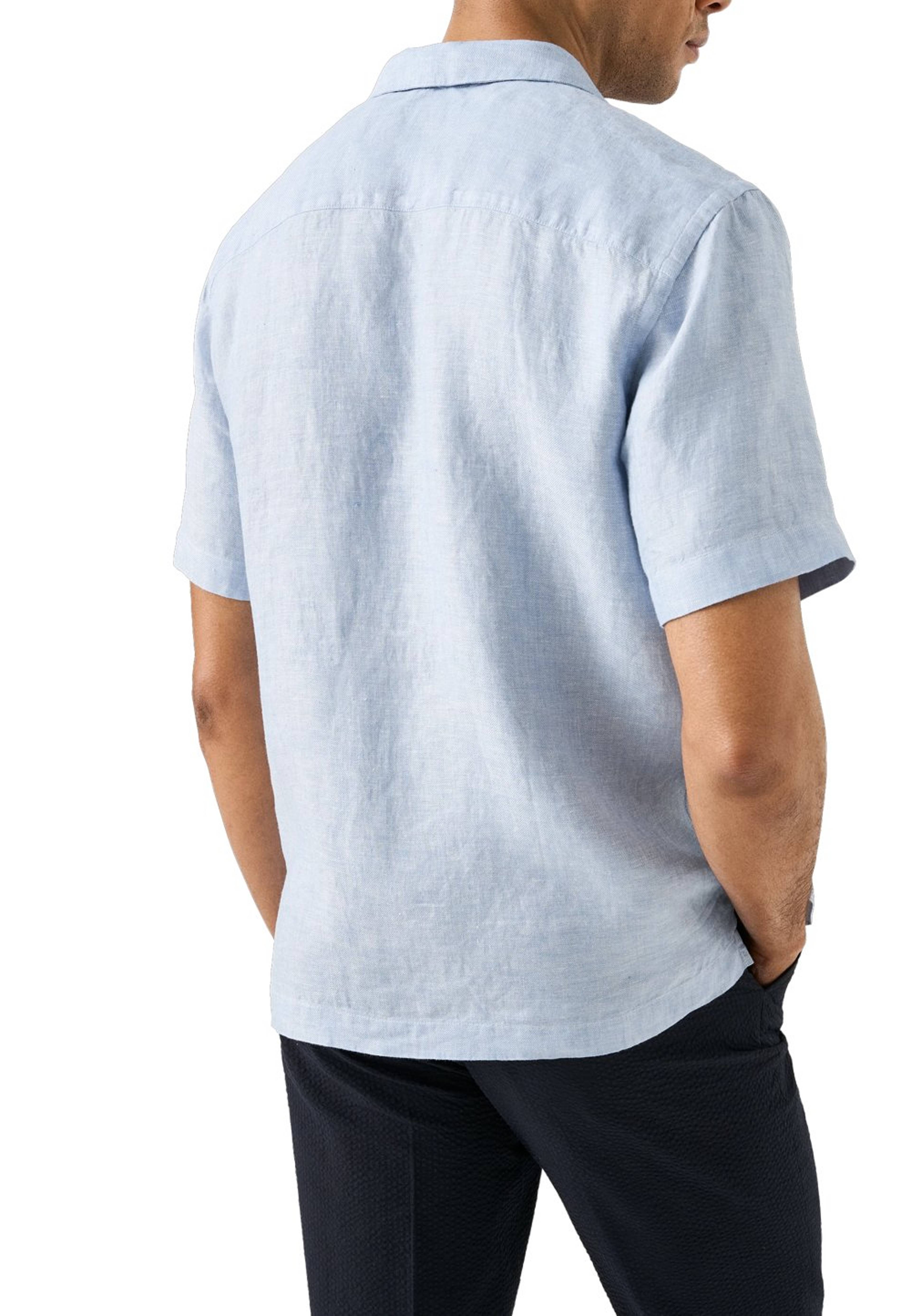 Kortärmad Linne Twill-skjorta