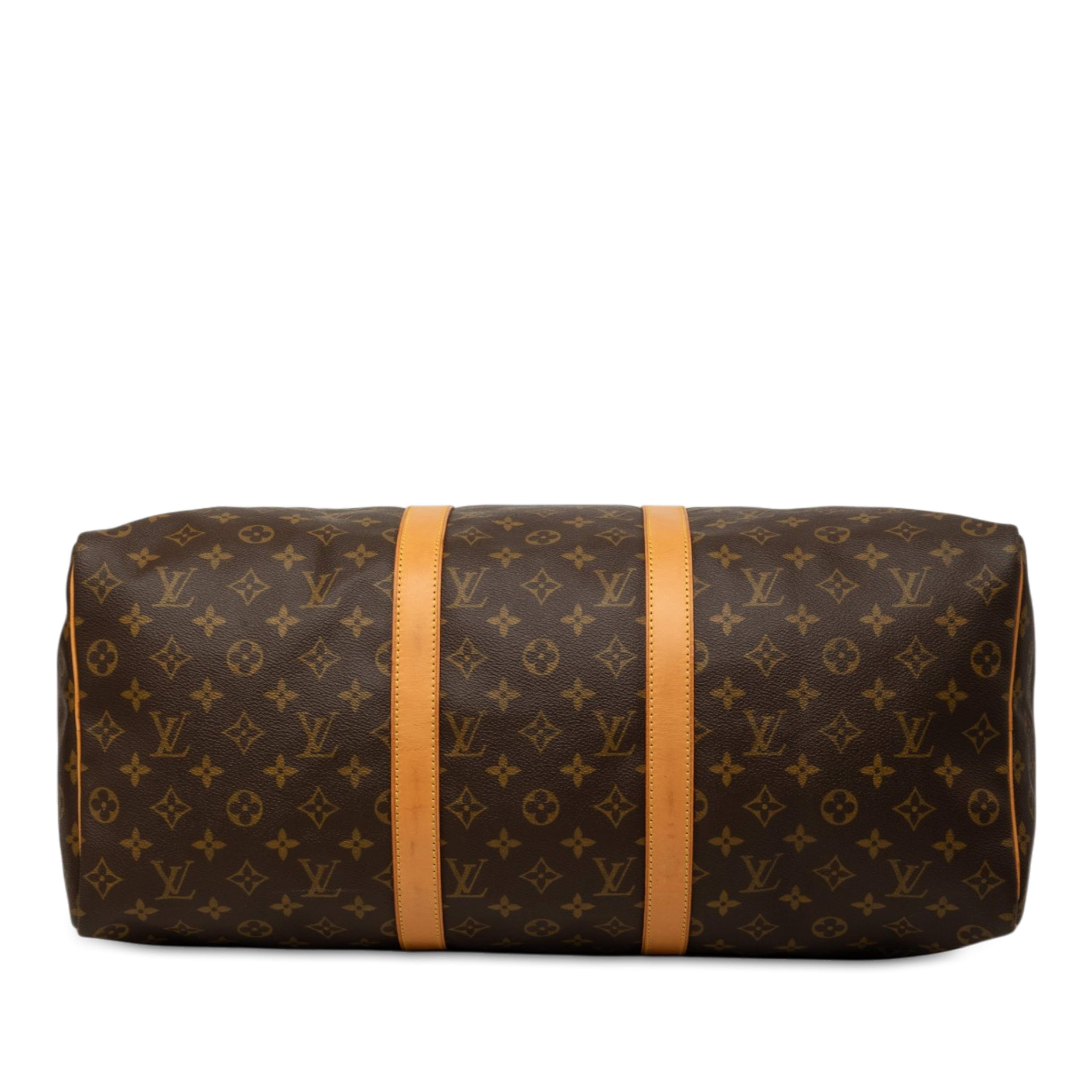 Louis Vuitton Monogram Keepall 50, från Luxclusif, i färgen brun. Klicka för att öppna bilden i stort format