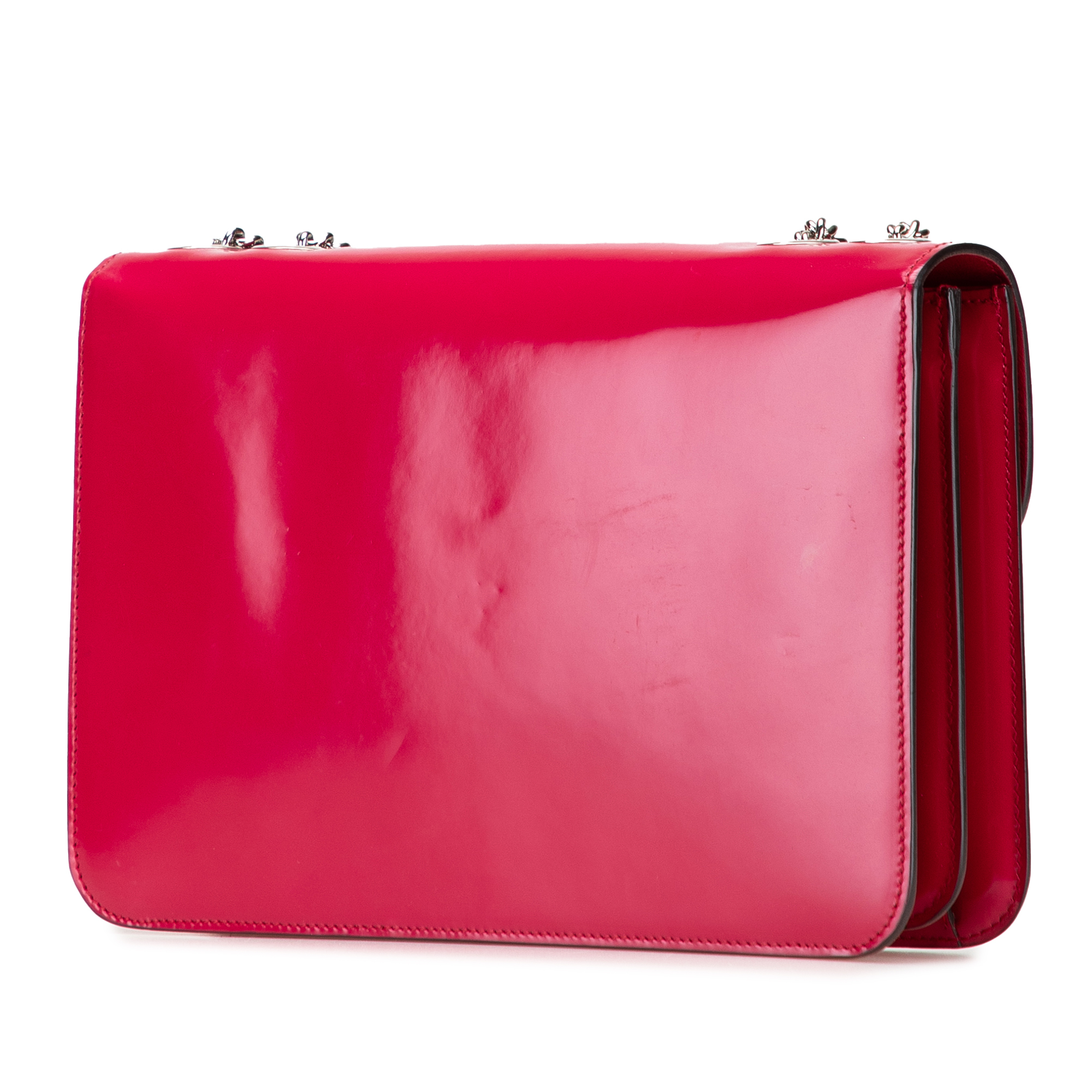 Gucci Medium Patent Dollar Interlocking G Crossbody, från Luxclusif, i färgen red. Klicka för att öppna bilden i stort format